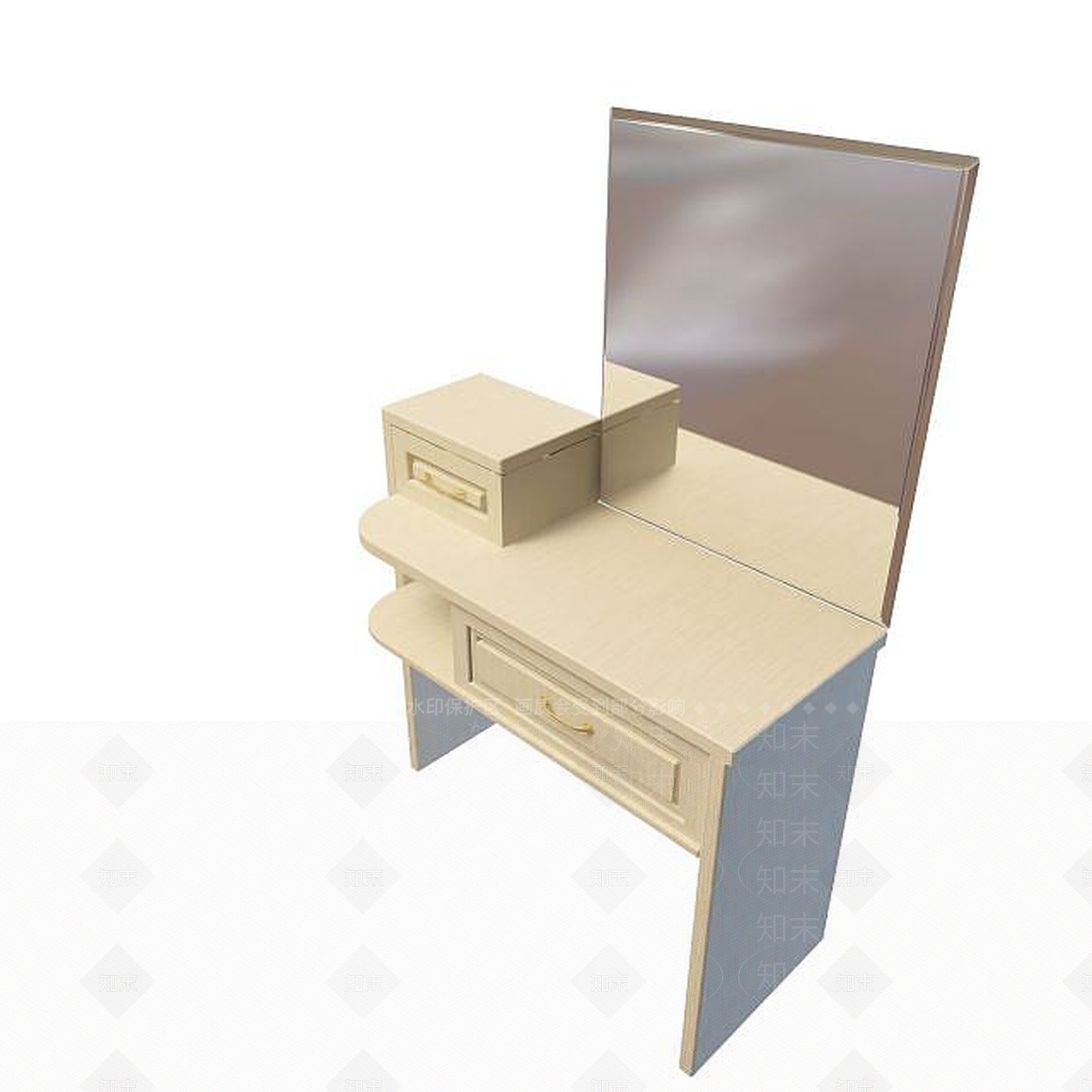 现代书桌3D模型下载【ID:1191544765】