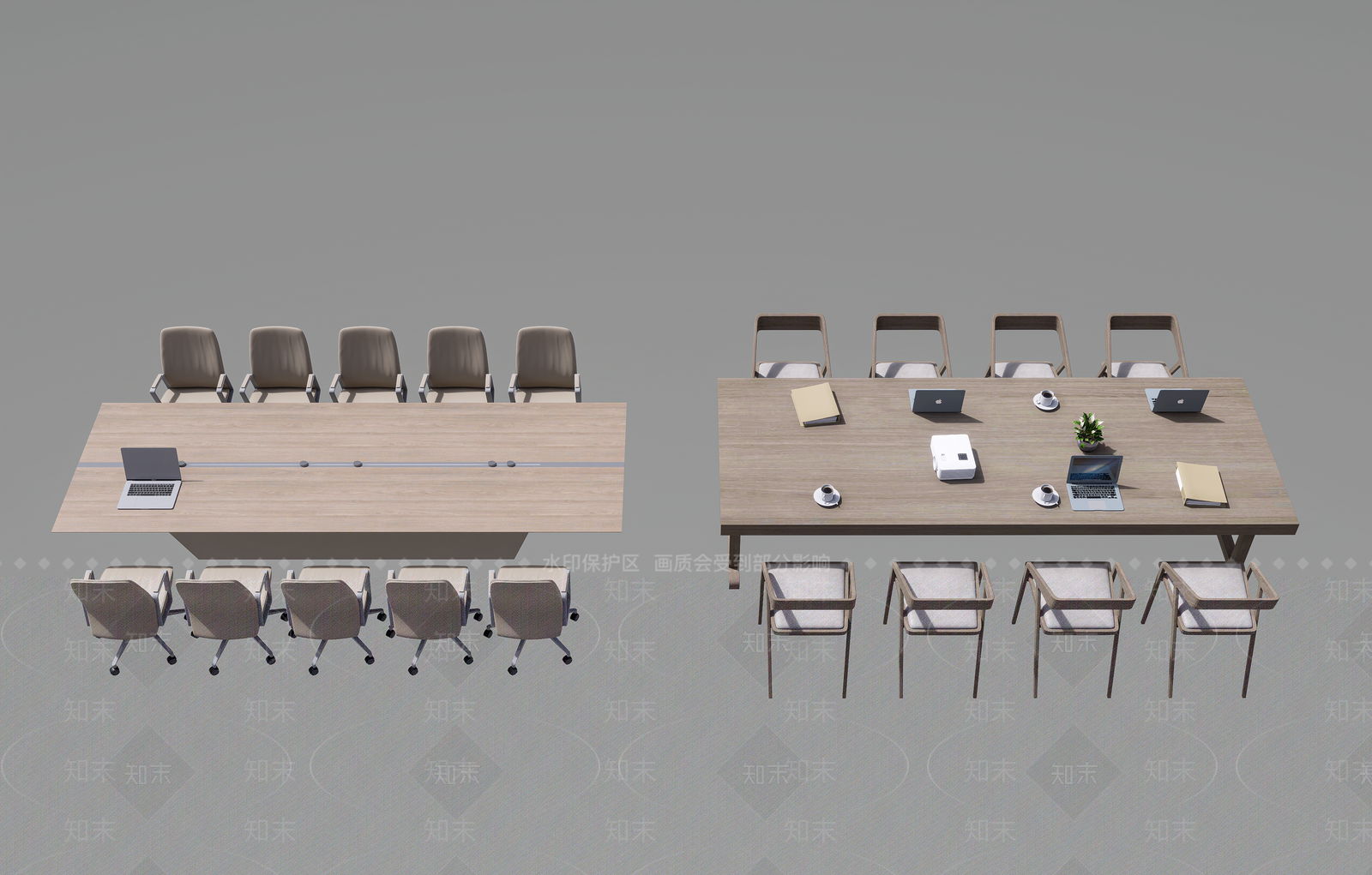 现代会议桌SU模型下载【ID:1191546243】