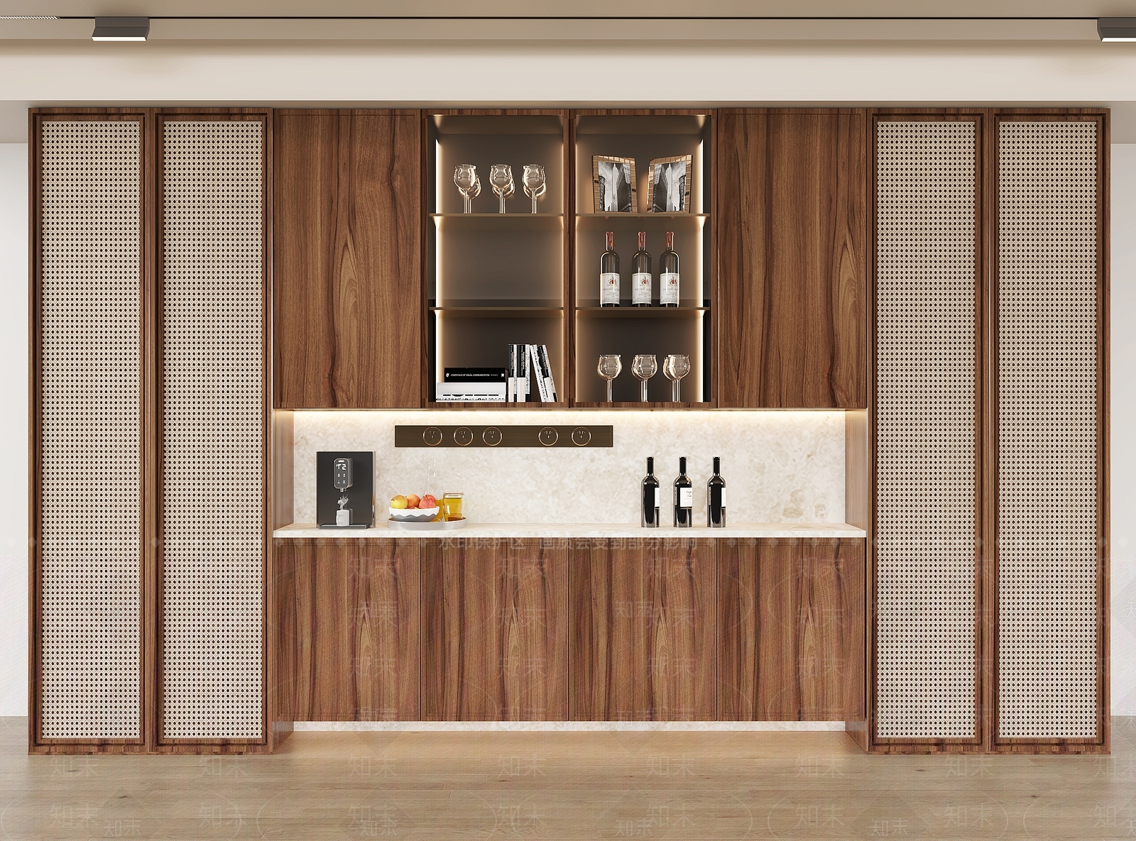侘寂酒柜3D模型下载【ID:1191546966】
