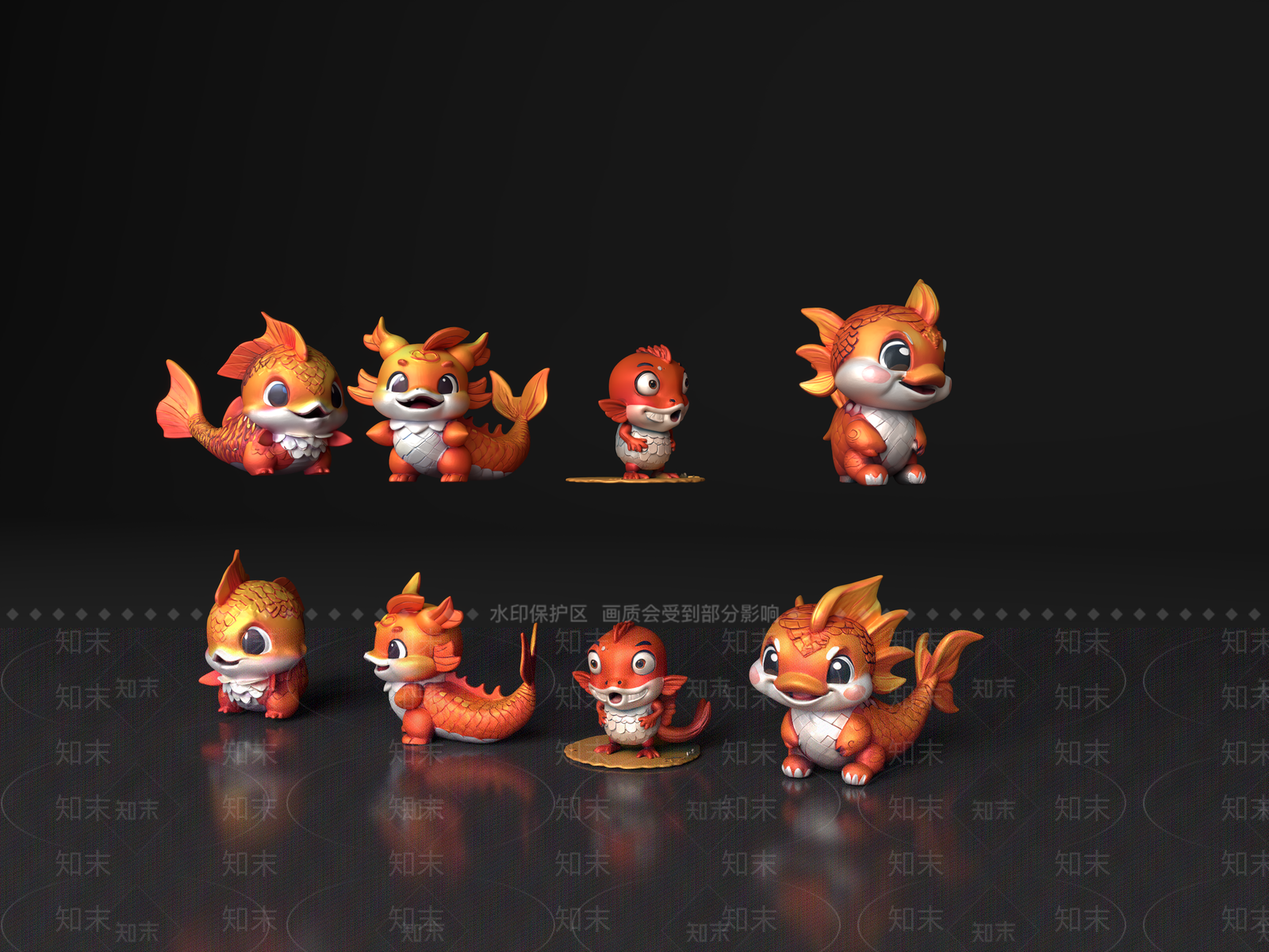 水生类动物3D模型下载【ID:1191547141】