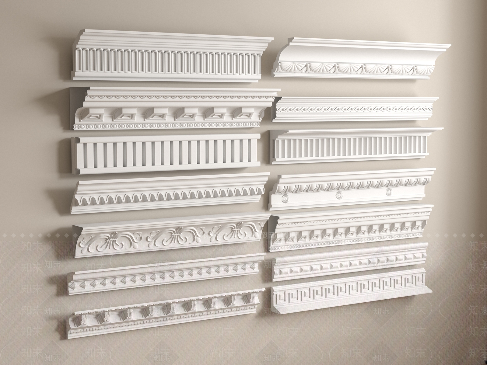 法式线条3D模型下载【ID:1191548860】