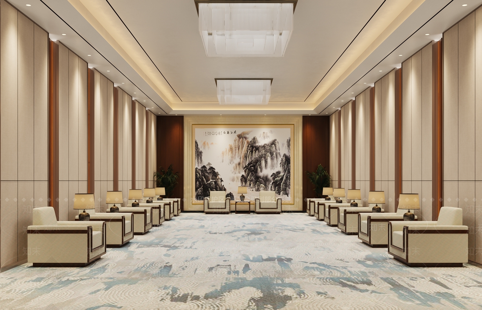 新中式包厢3D模型下载【ID:1191551006】