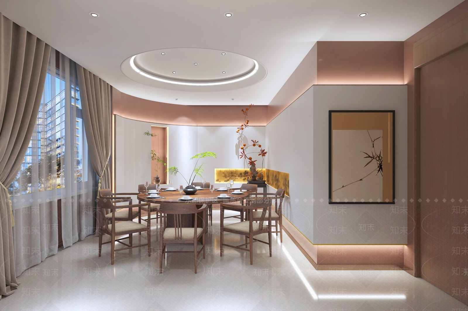 新中式包厢3D模型下载【ID:1191550801】