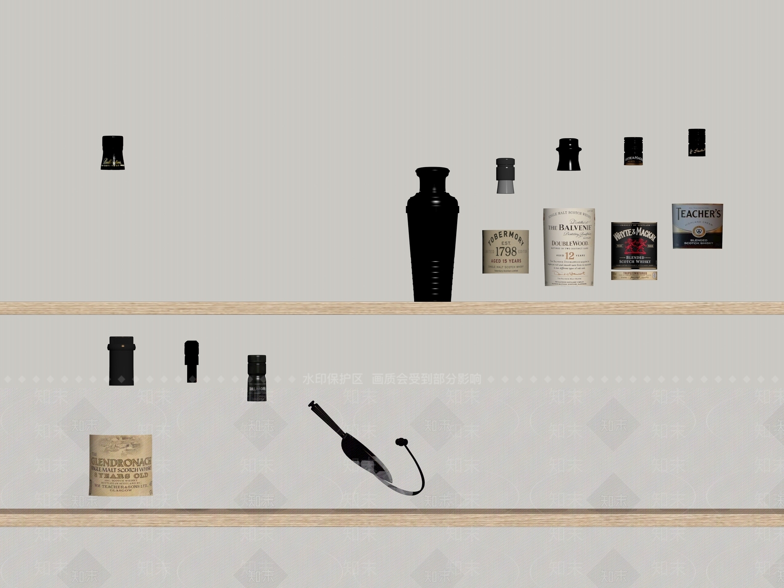 酒具SU模型下载【ID:1191551202】