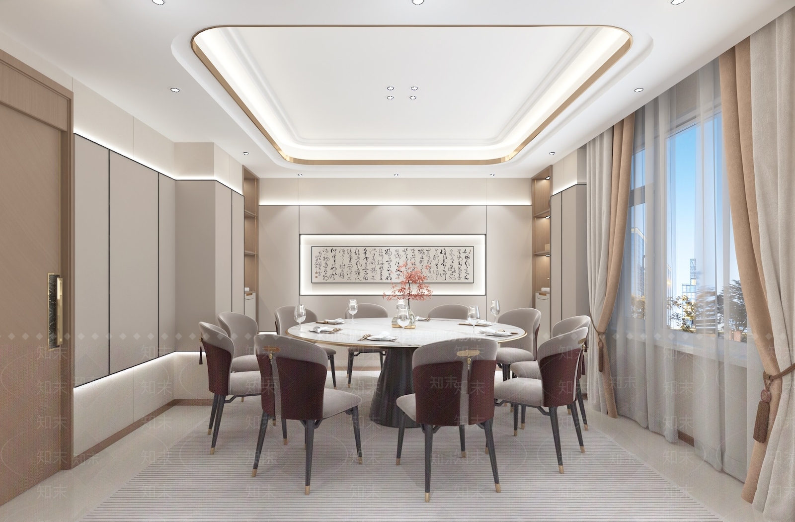 新中式包厢3D模型下载【ID:1191551475】