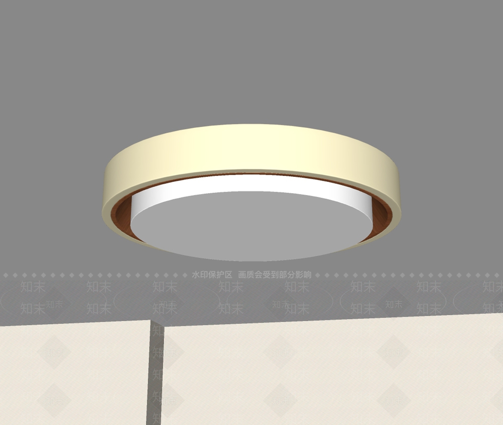 现代极简吸顶灯SU模型下载【ID:1191552157】