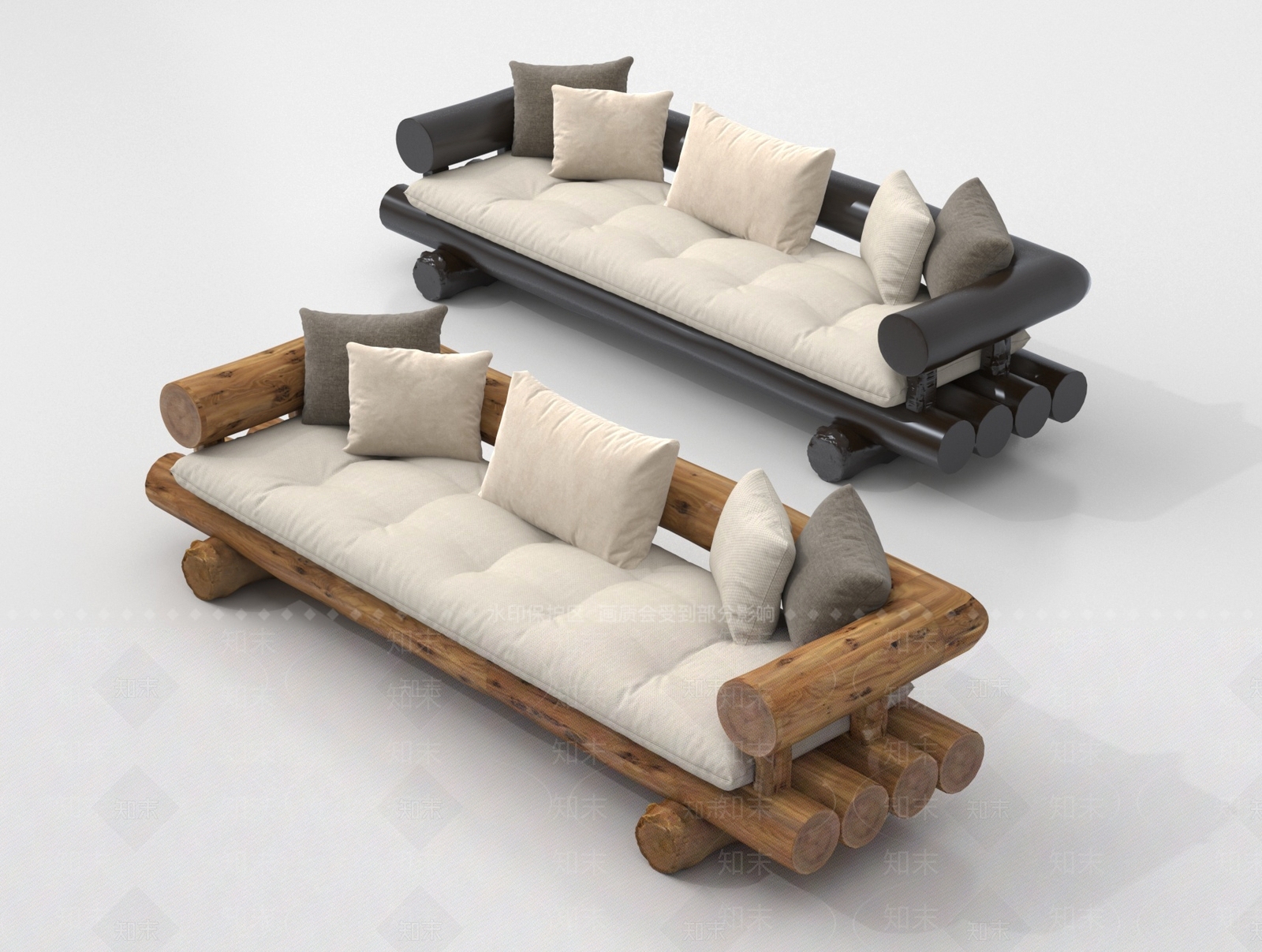 侘寂户外沙发3D模型下载【ID:1191556166】