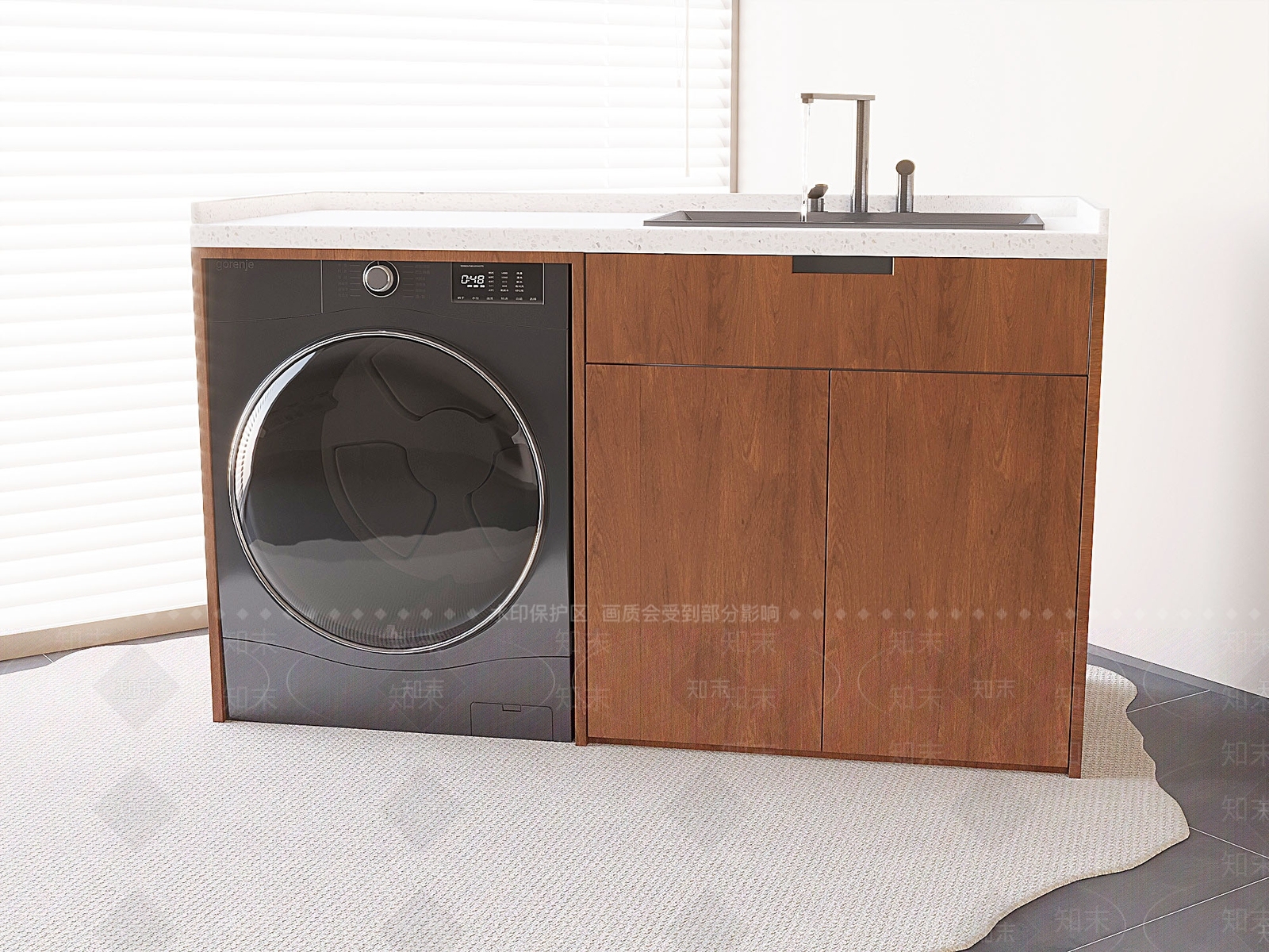 中古洗衣机柜SU模型下载【ID:1191560973】