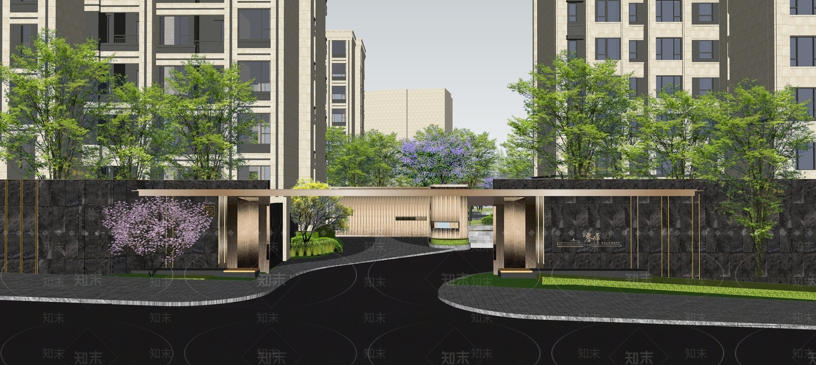 现代简约多层住宅SU模型下载【ID:1191564138】