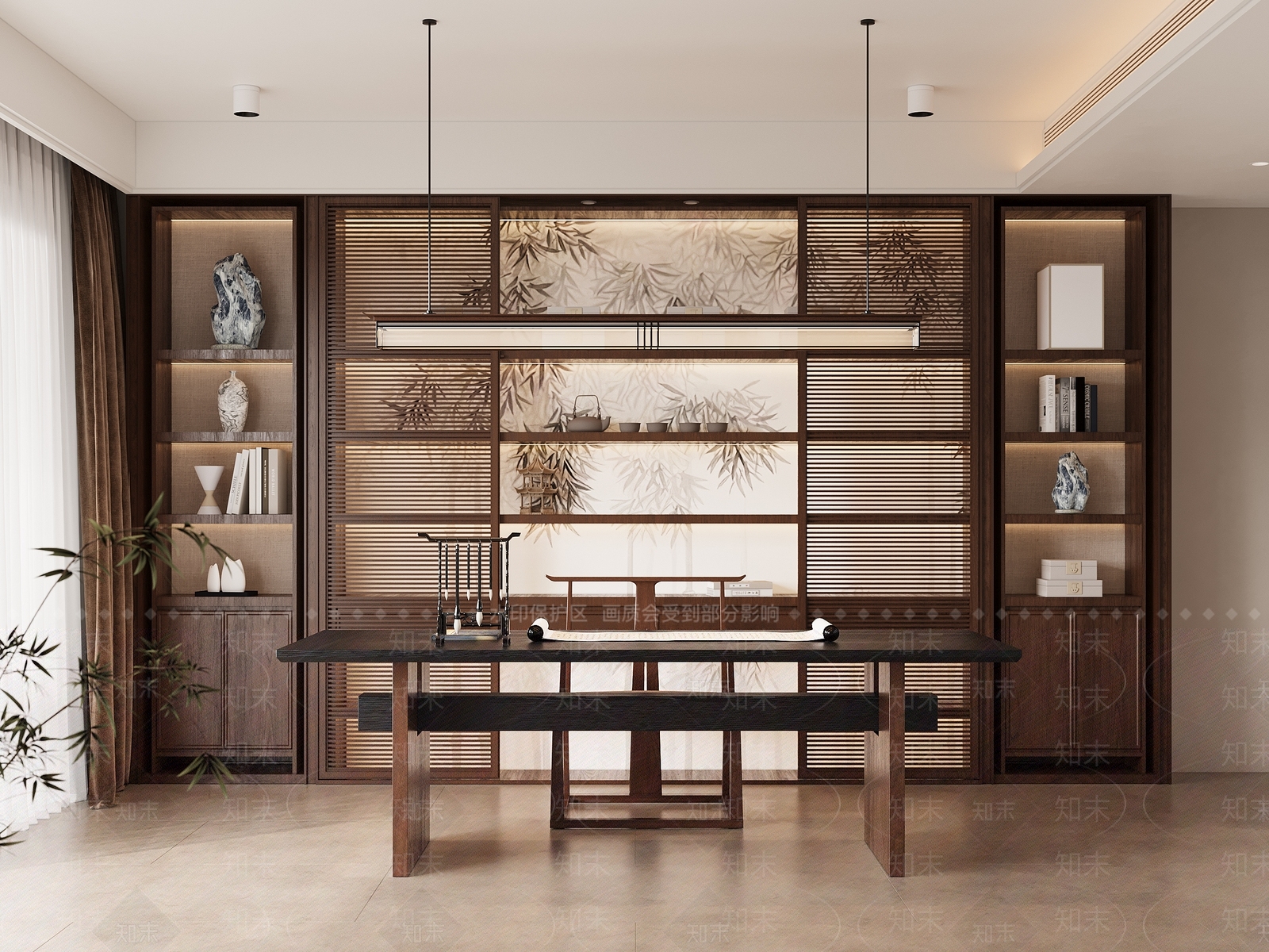 新中式宋式书房3D模型下载【ID:1191565032】