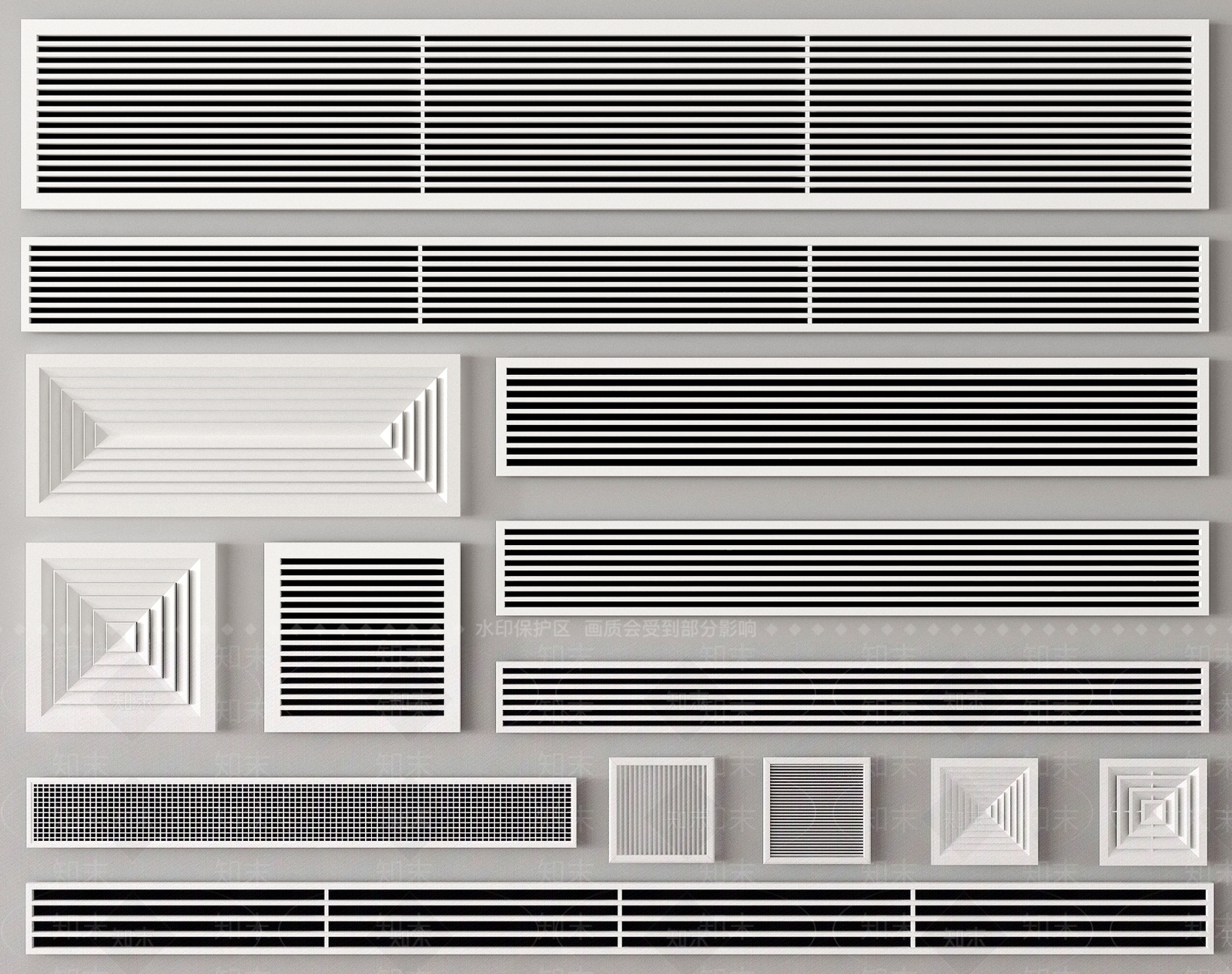 空调出风口SU模型下载【ID:1191567776】