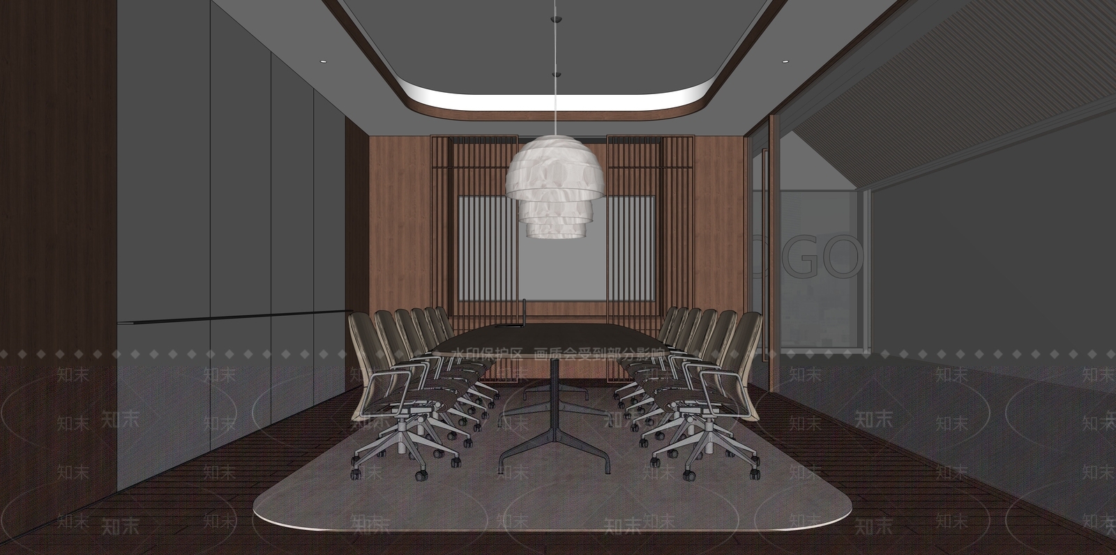 新中式会议室SU模型下载【ID:1191568526】