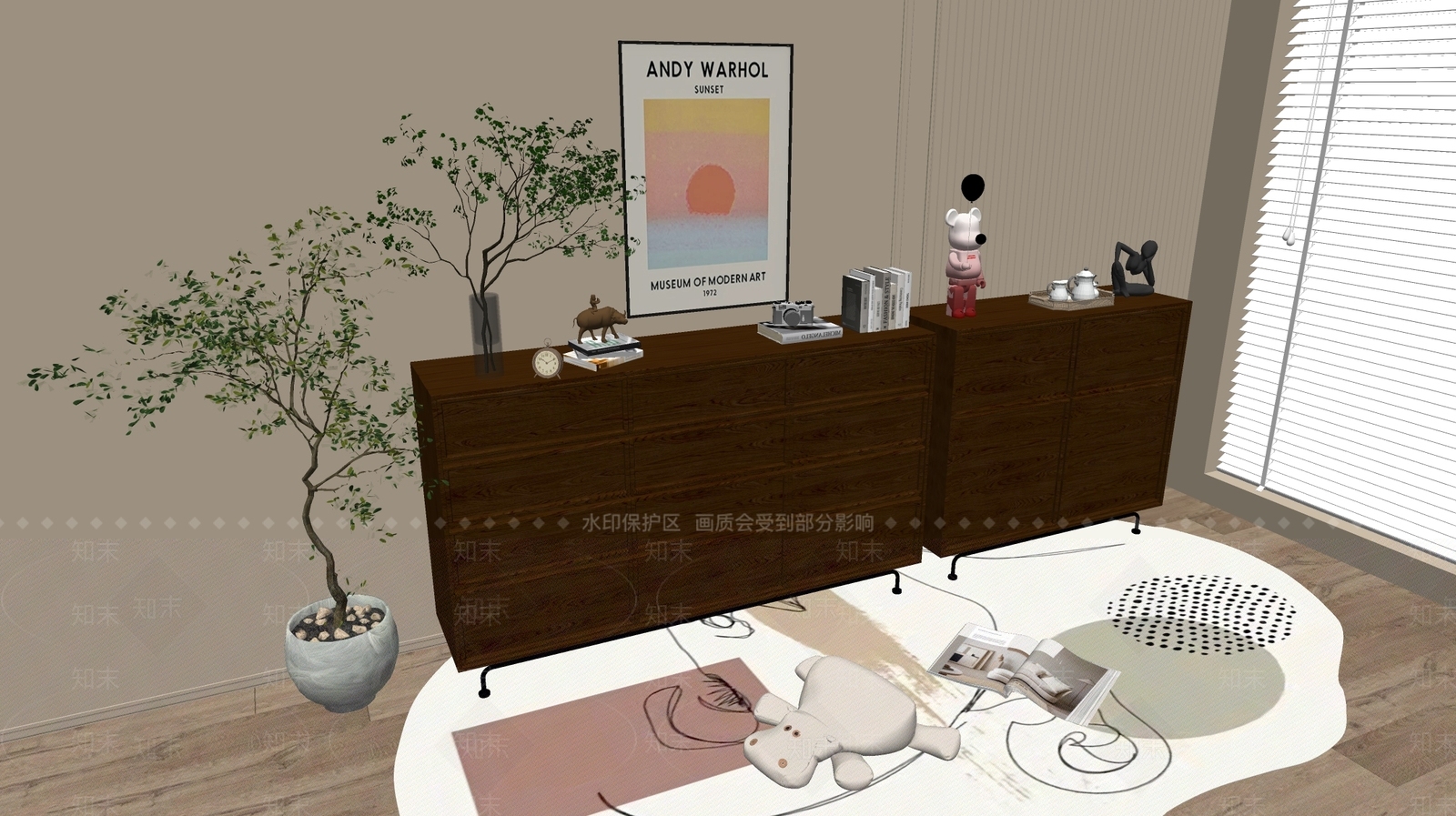 现代斗柜SU模型下载【ID:1191569719】