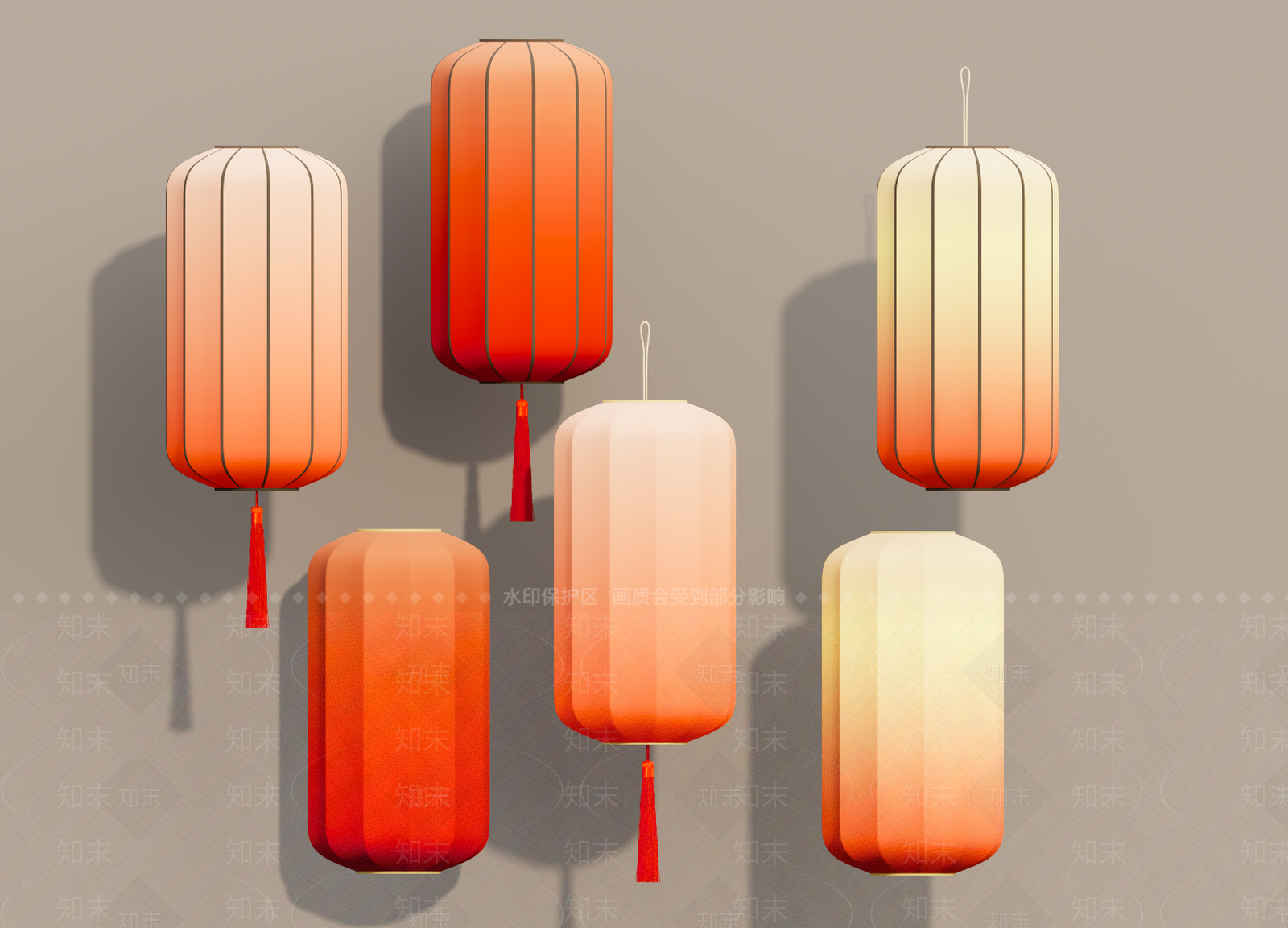 中式灯笼SU模型下载【ID:1191570103】