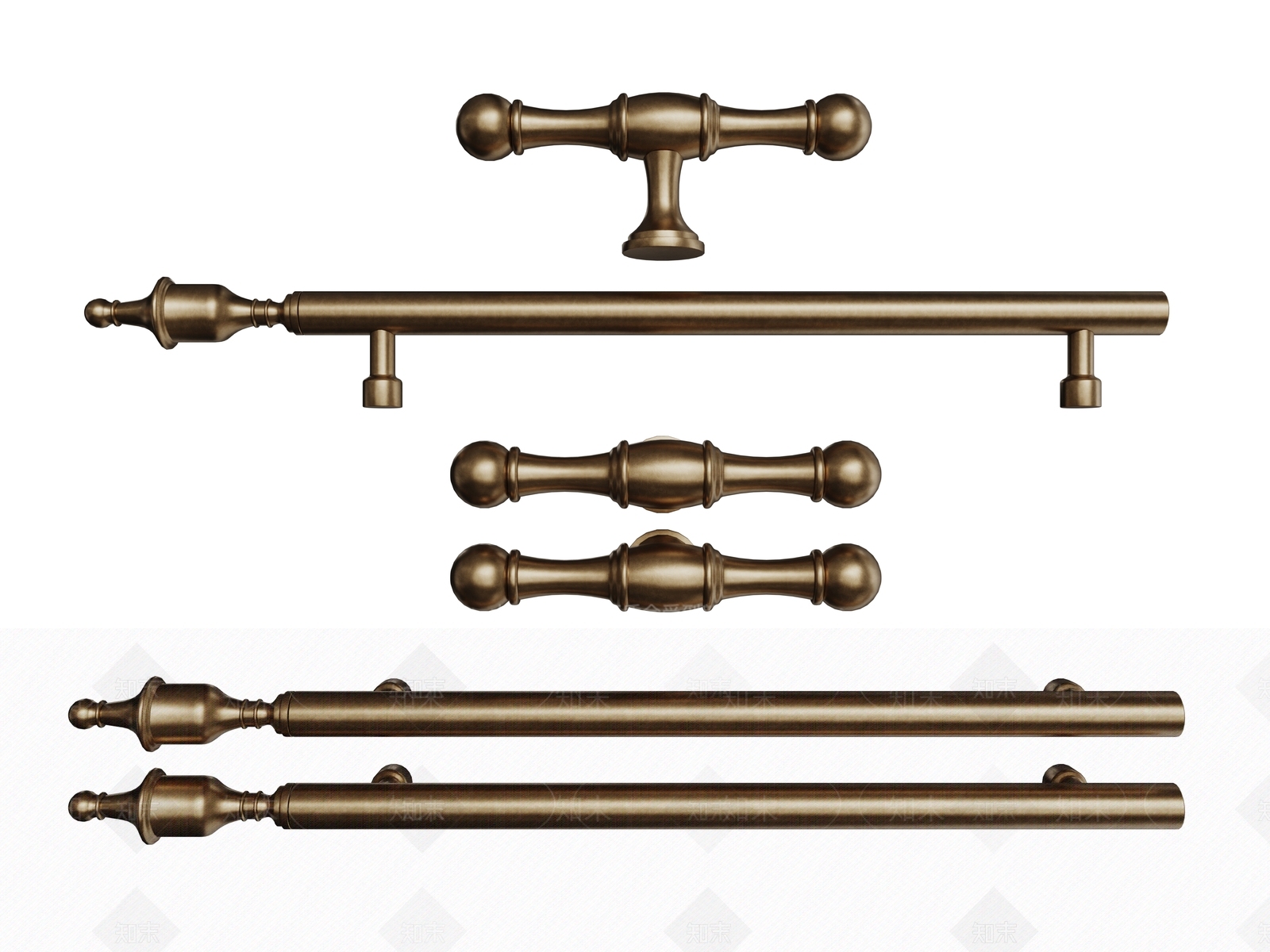 法式欧式拉手SU模型下载【ID:1191570948】