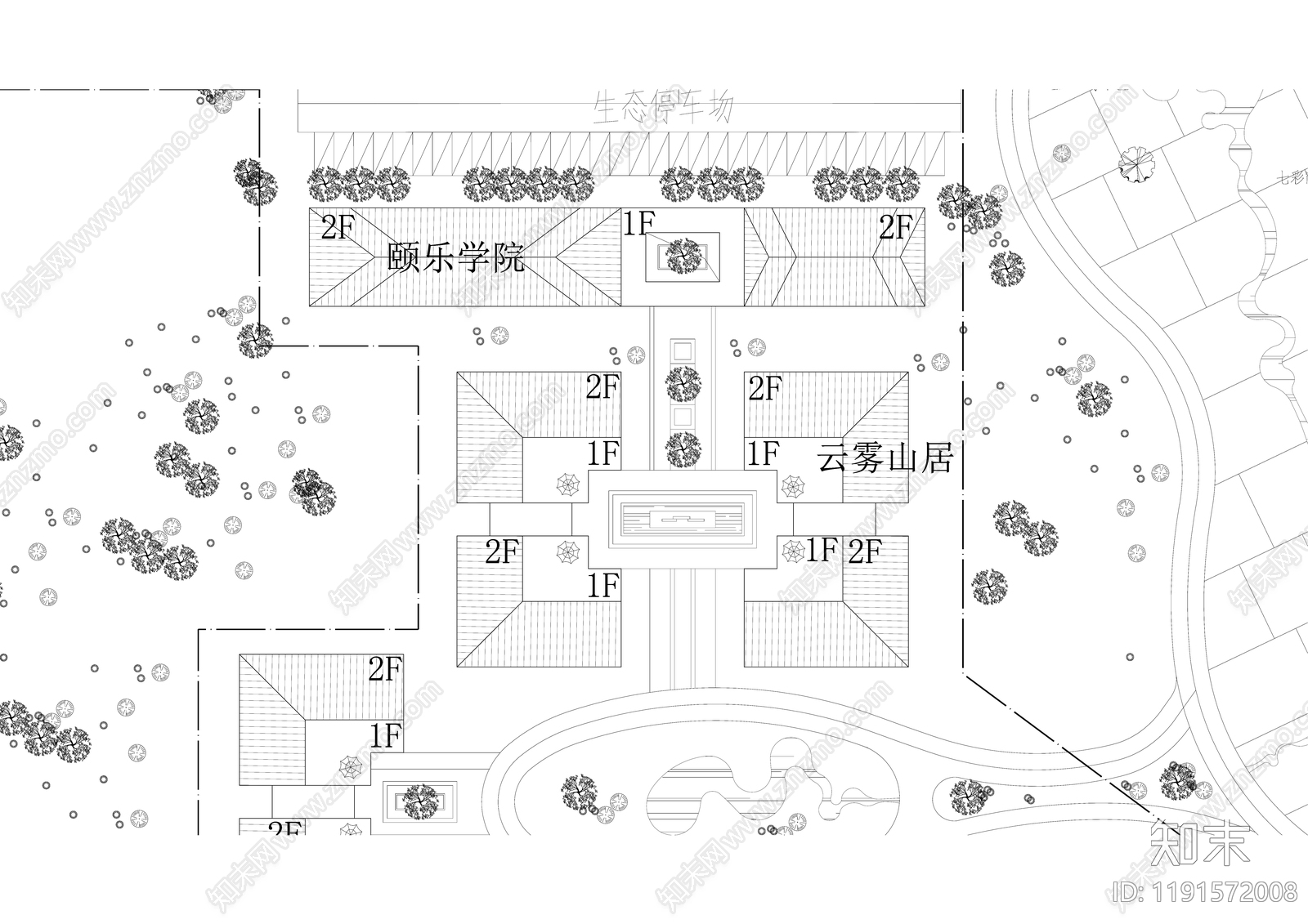 居住区规划cad施工图下载【ID:1191572008】