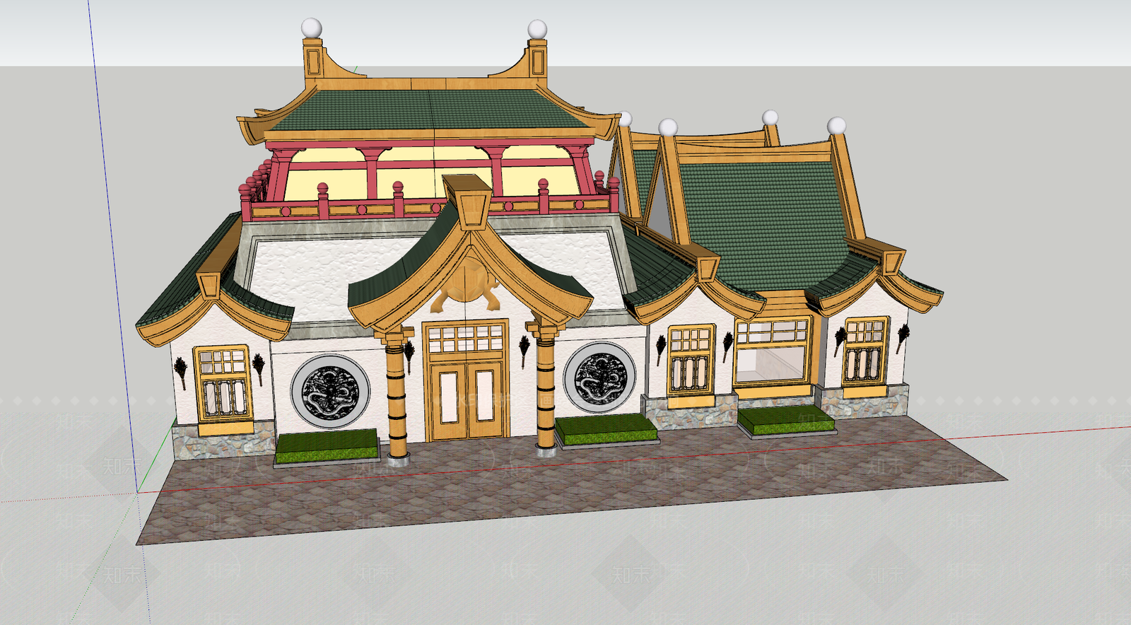 复古简欧其他商业建筑SU模型下载【ID:1191572817】