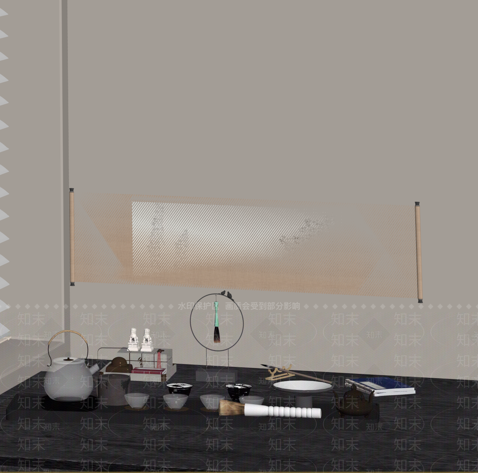 茶具SU模型下载【ID:1191573212】