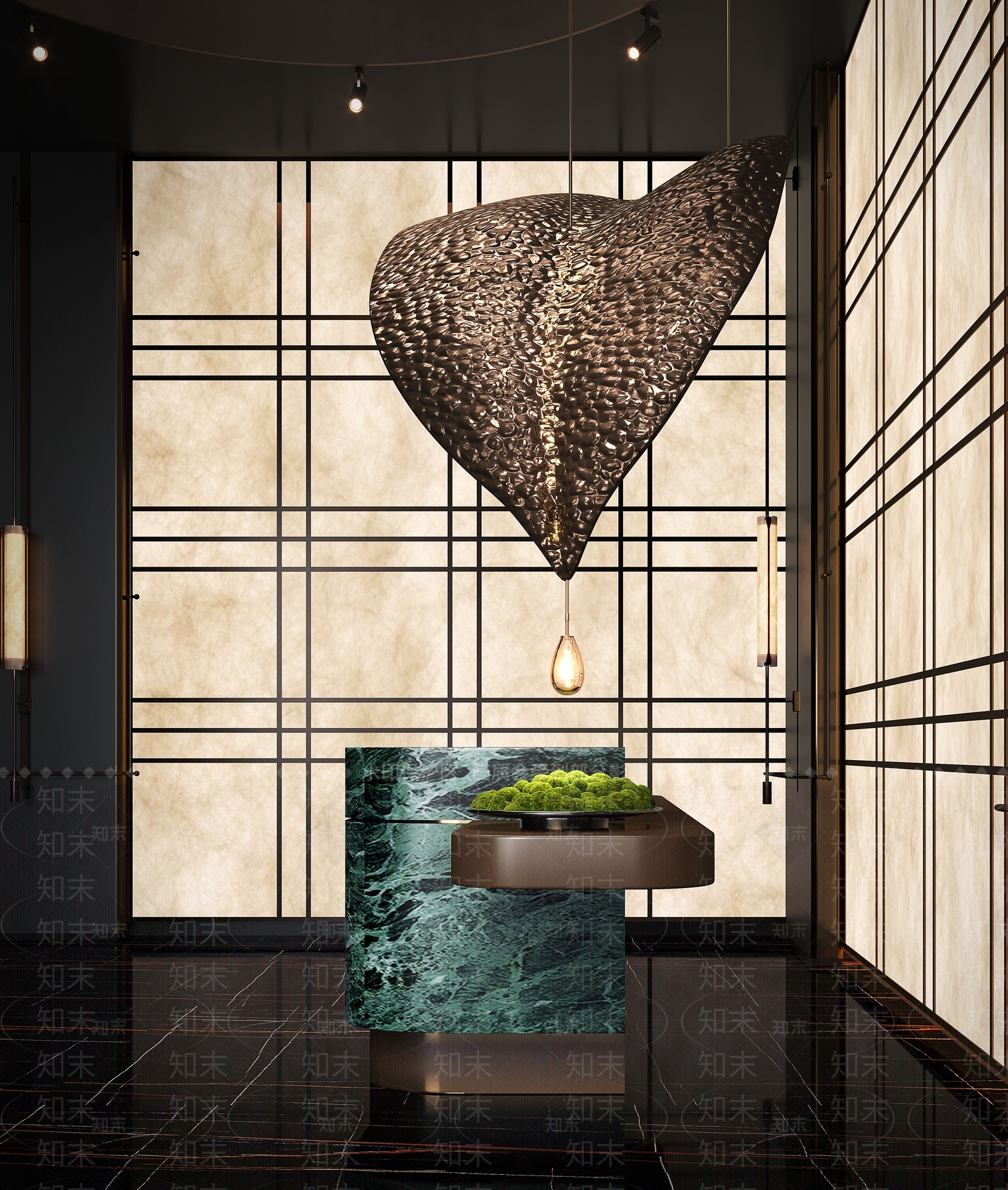 现代酒店大堂SU模型下载【ID:1191574282】