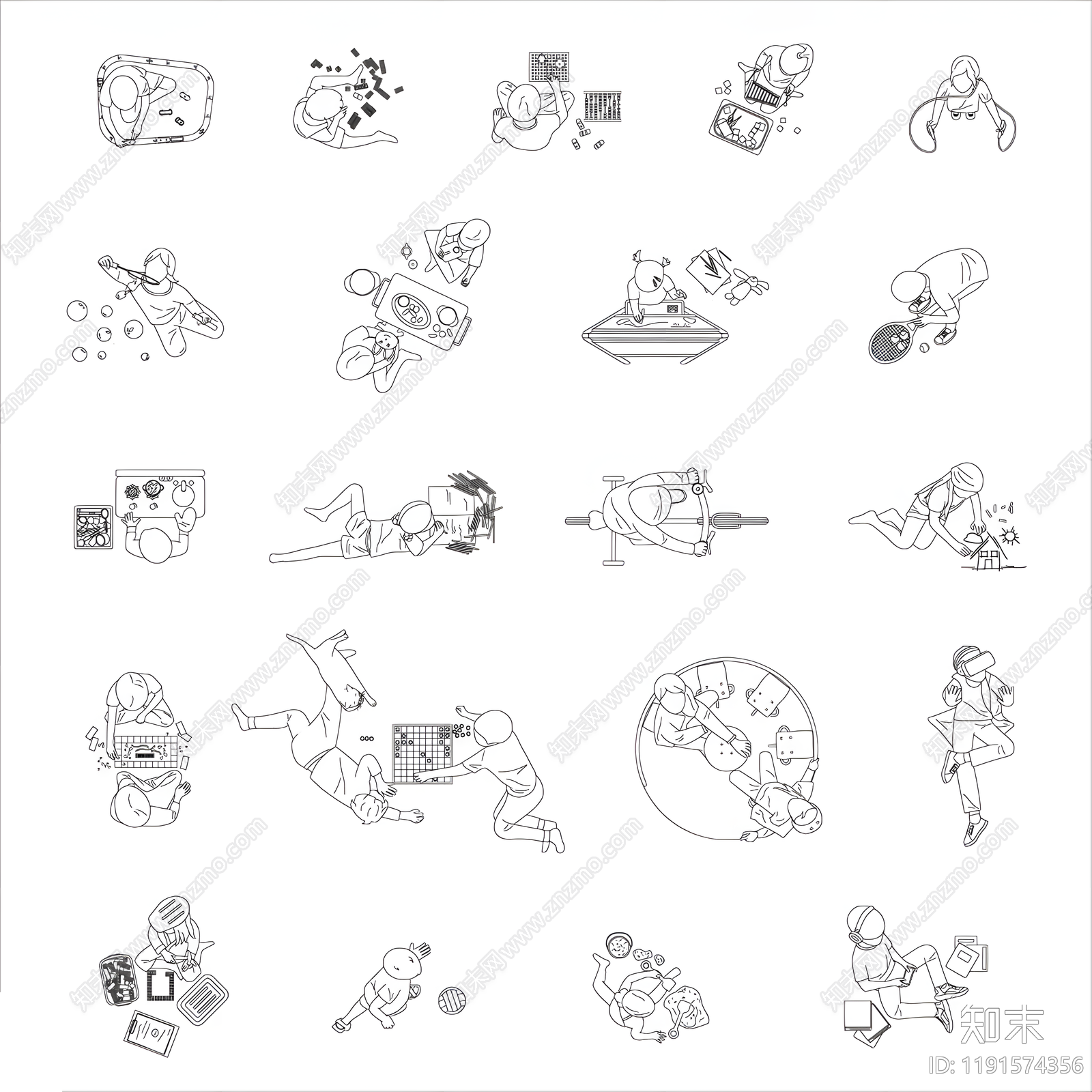 现代人物施工图下载【ID:1191574356】