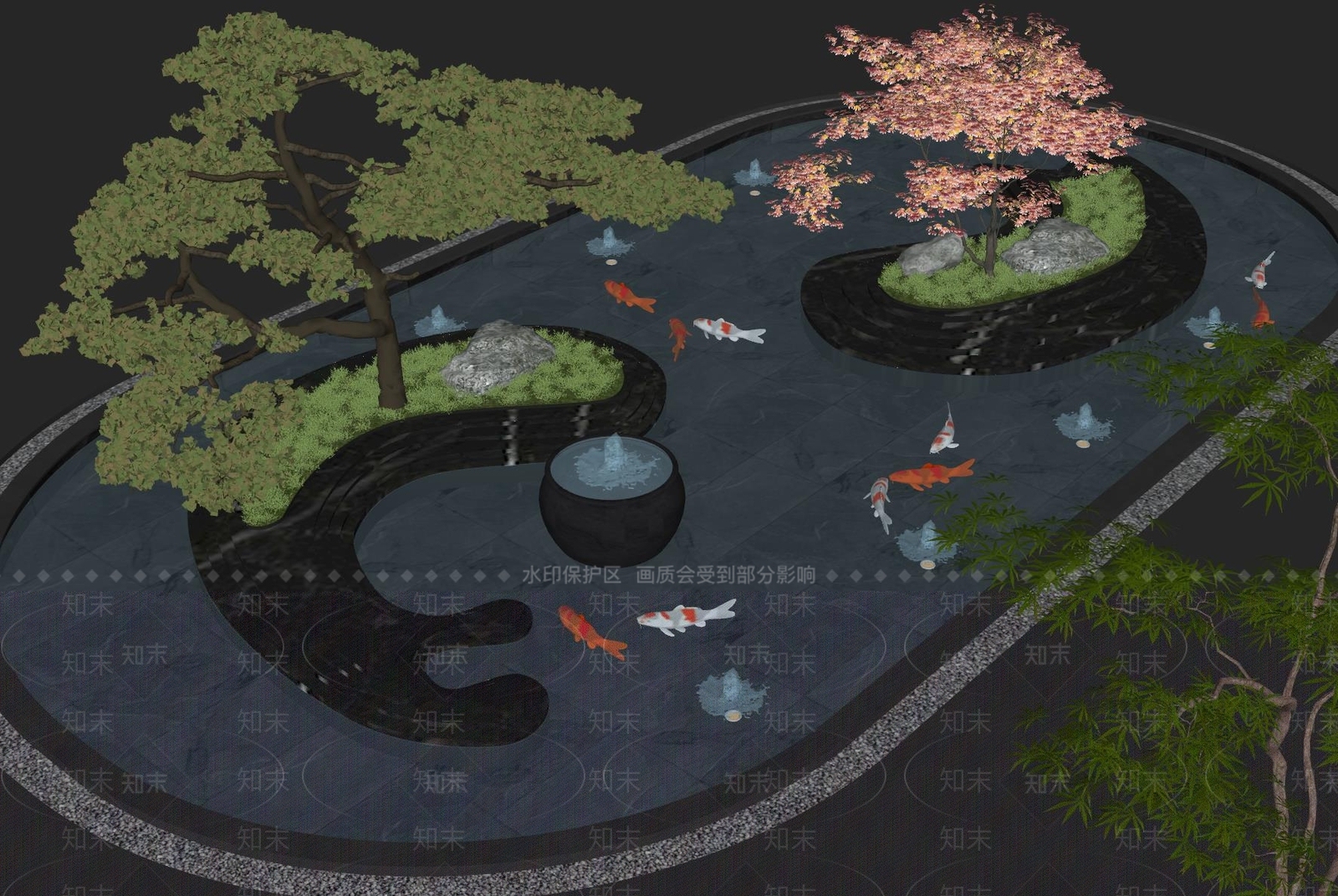 现代水景SU模型下载【ID:1191587853】