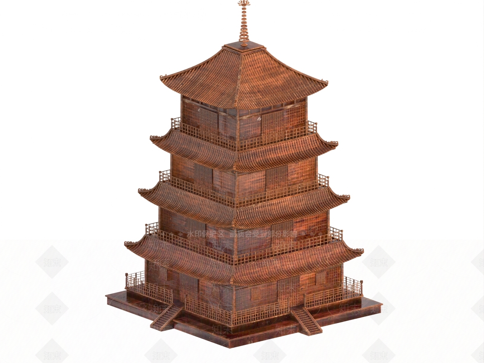 中式古建3D模型下载【ID:1191576345】