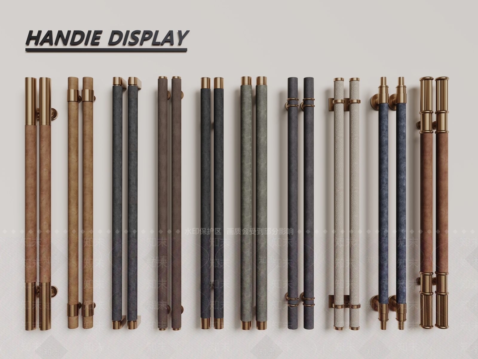 现代简约拉手3D模型下载【ID:1191577076】