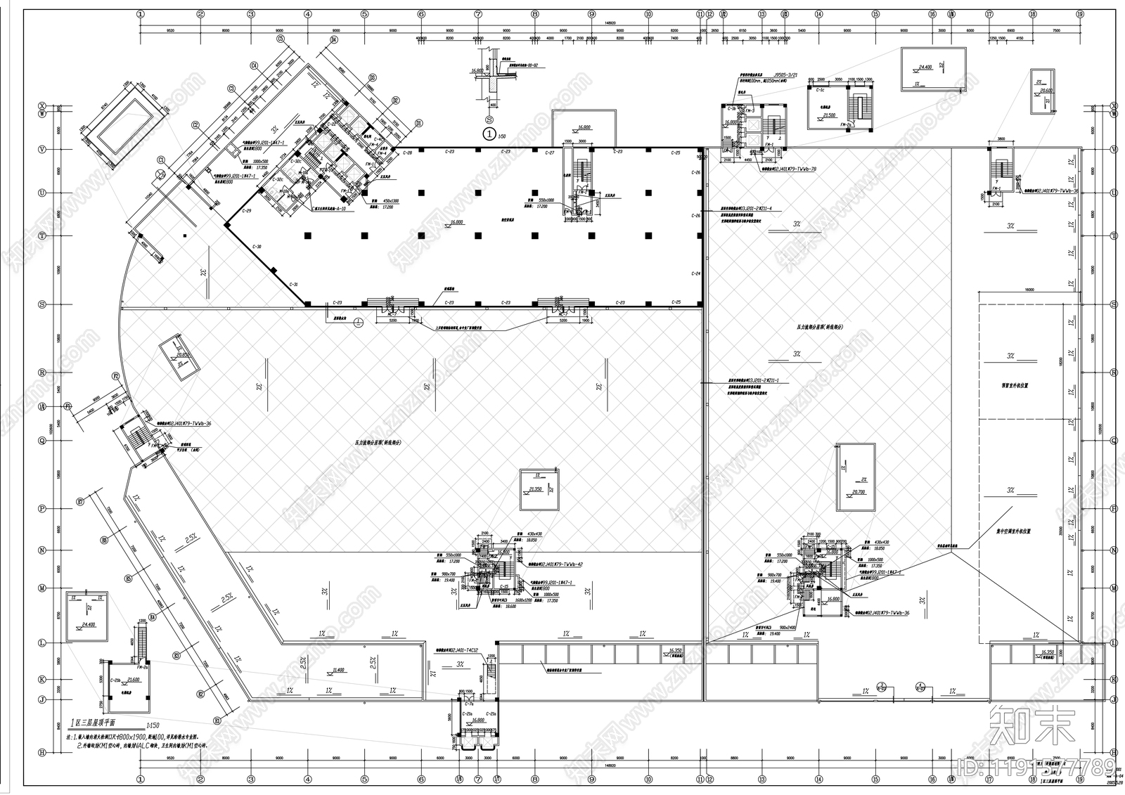 现代住宅楼建筑cad施工图下载【ID:1191577789】