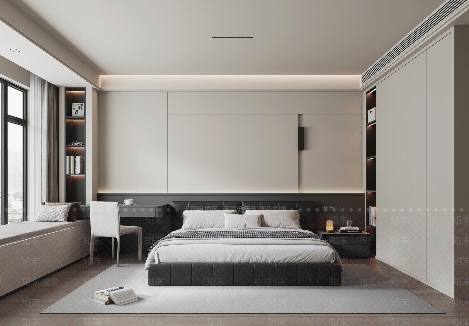 现代简约家居卧室3D模型下载【ID:1191578031】