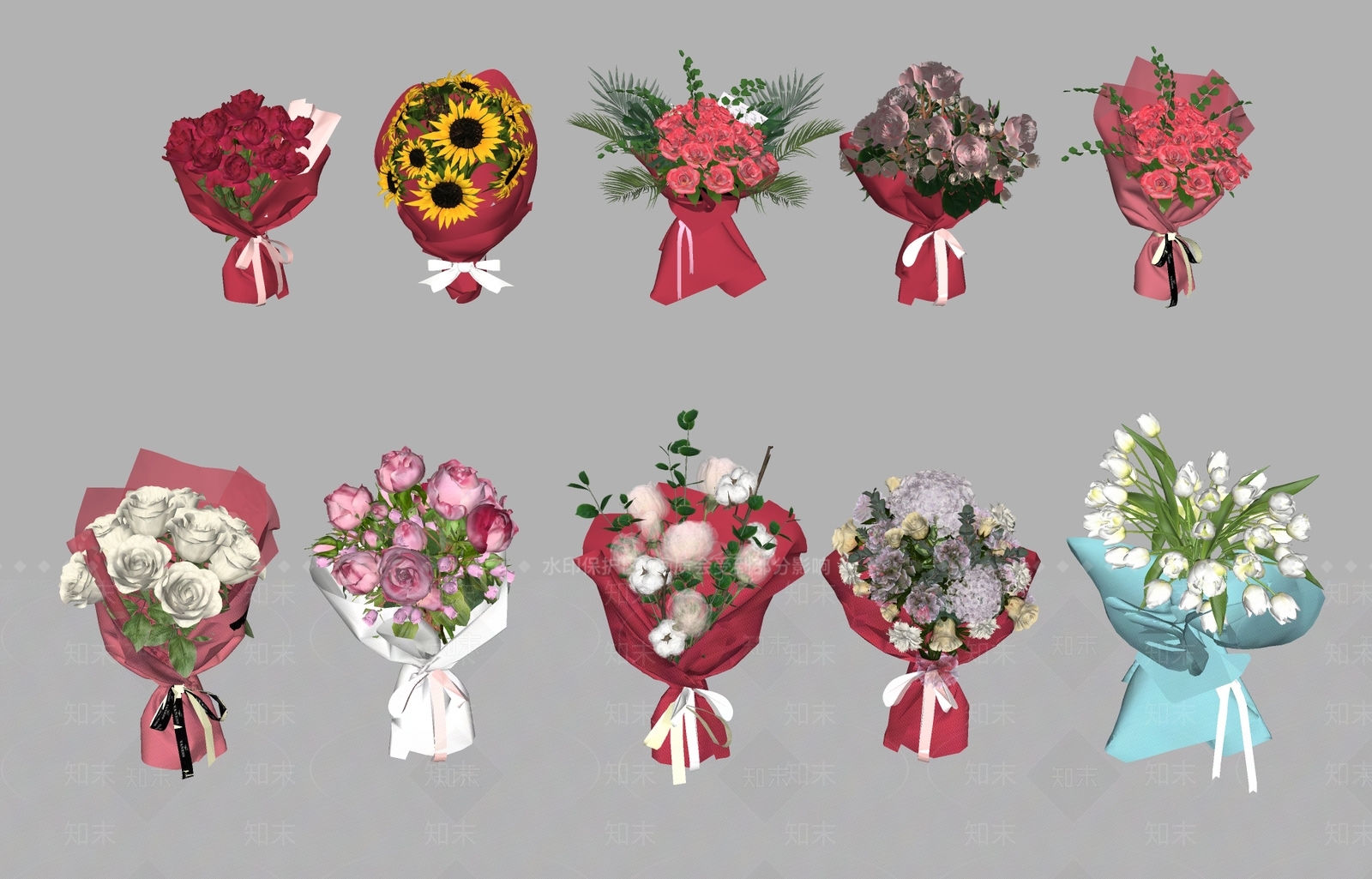现代花艺SU模型下载【ID:1191578462】