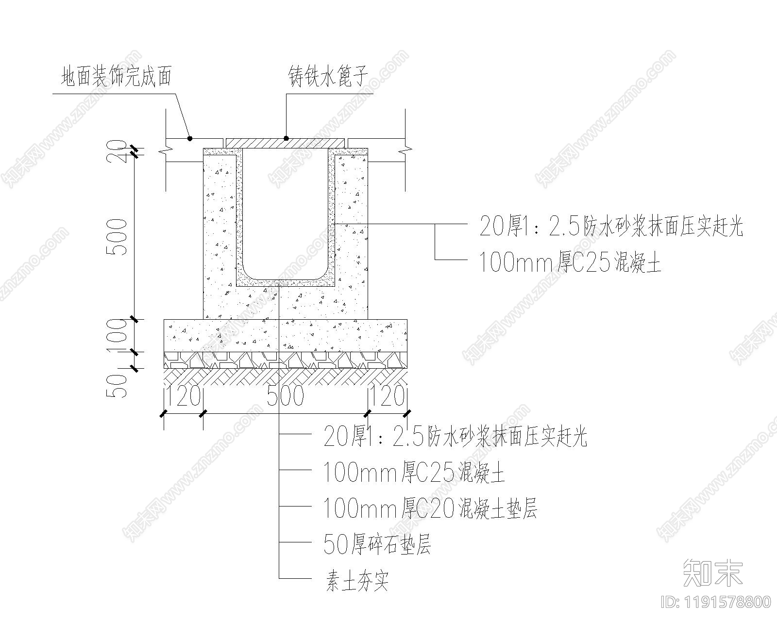 路面节点cad施工图下载【ID:1191578800】
