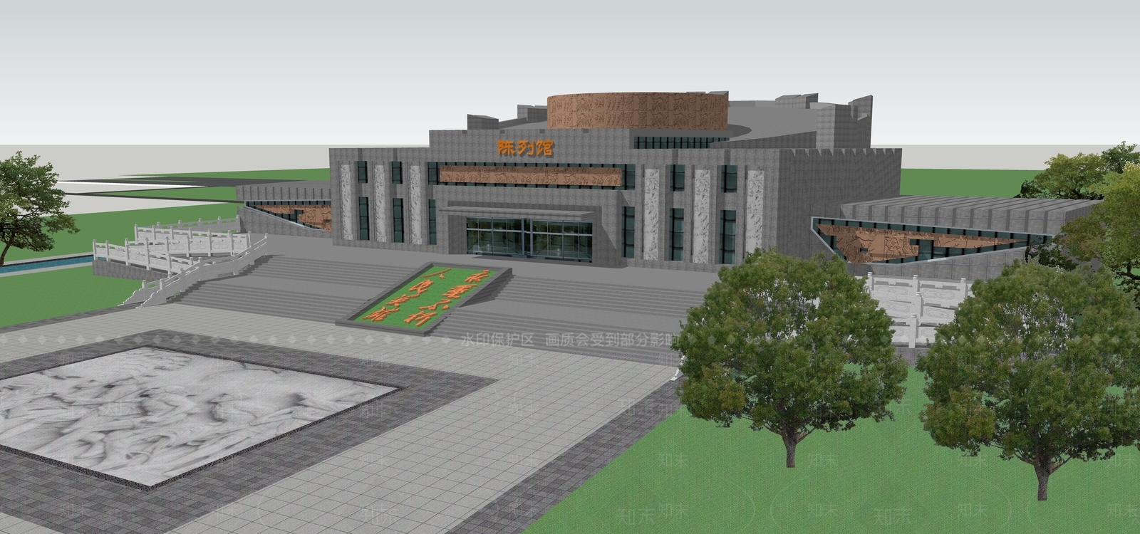 现代新中式其他景观小建筑SU模型下载【ID:1191581880】