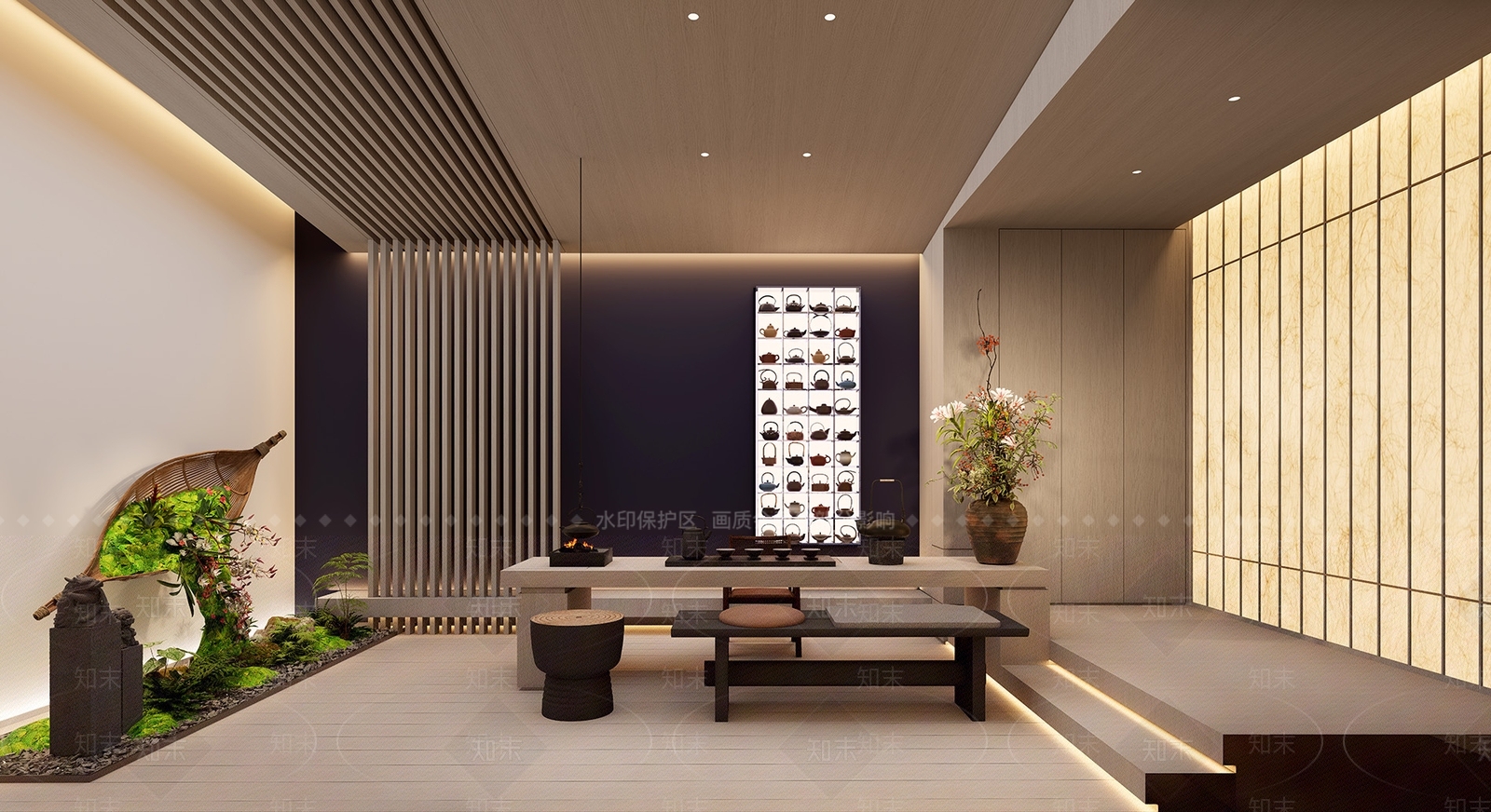 中古侘寂茶室SU模型下载【ID:1191581628】