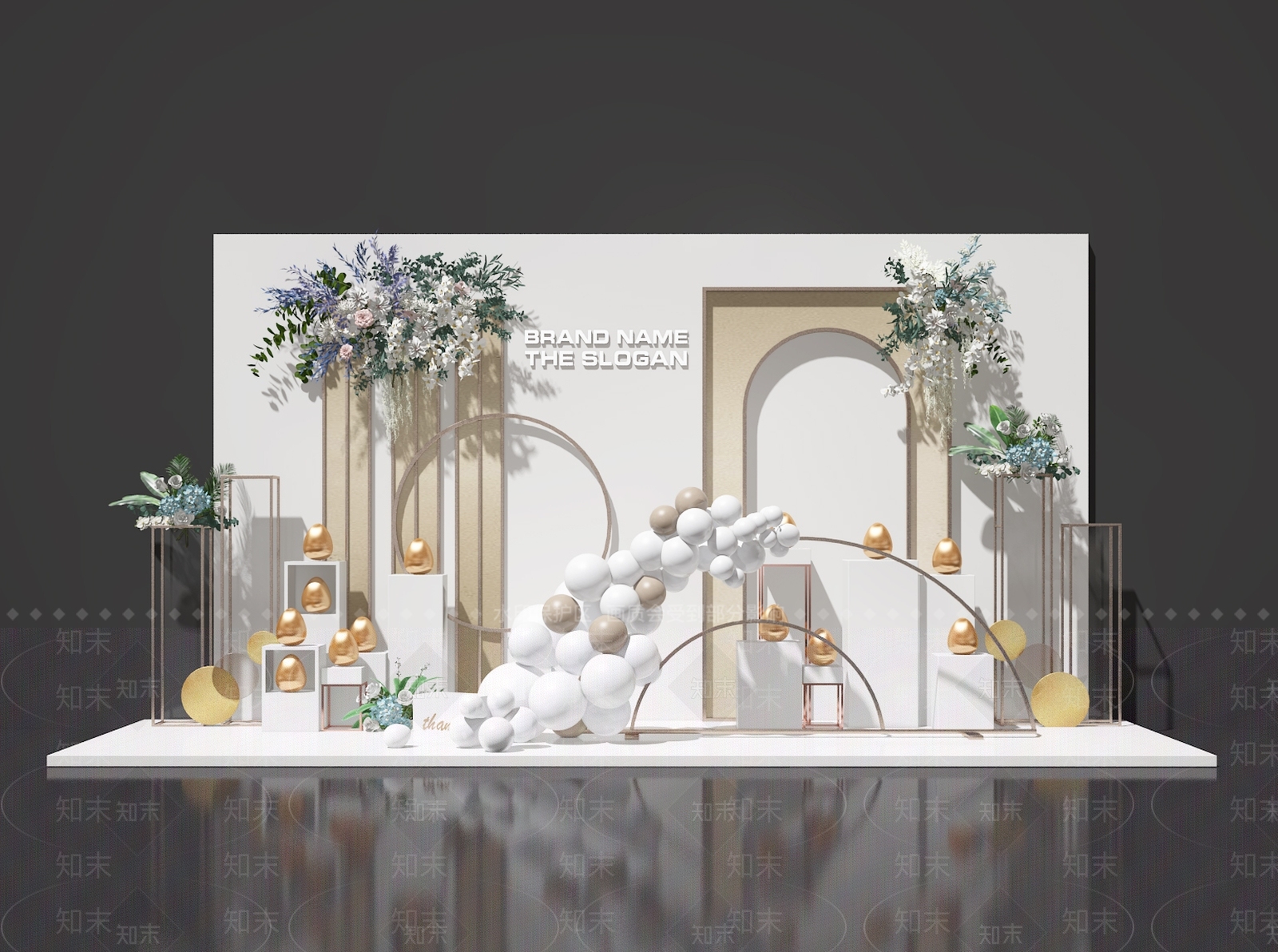 现代美陈3D模型下载【ID:1191581951】