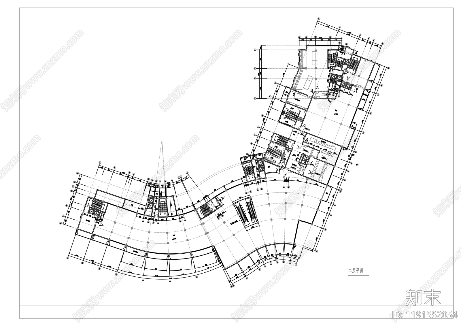 现代住宅楼建筑cad施工图下载【ID:1191582054】