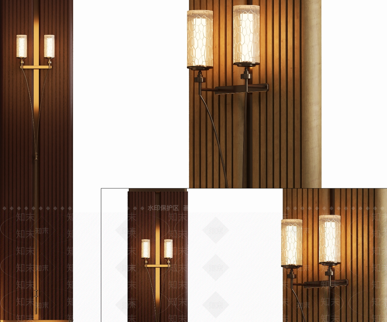 现代轻奢屏风SU模型下载【ID:1191585532】