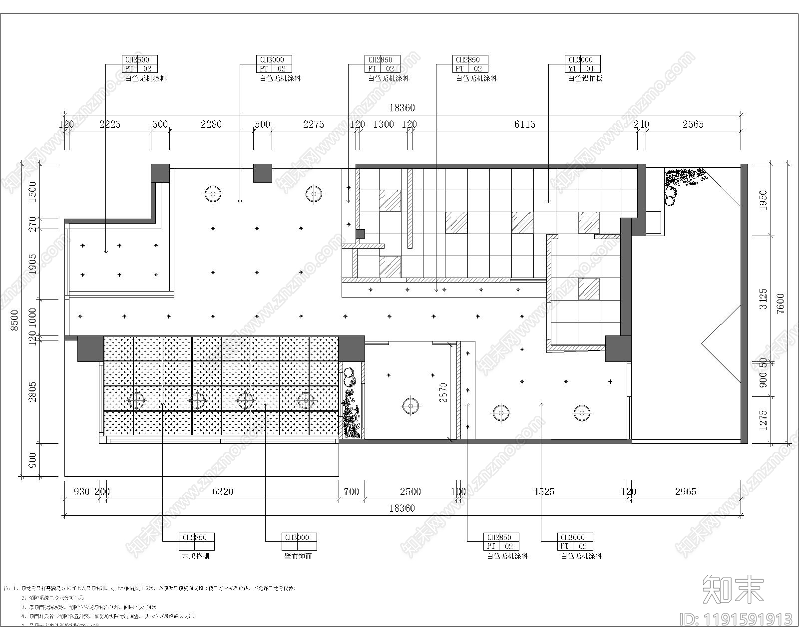 中式新中式其他餐饮空间cad施工图下载【ID:1191591913】