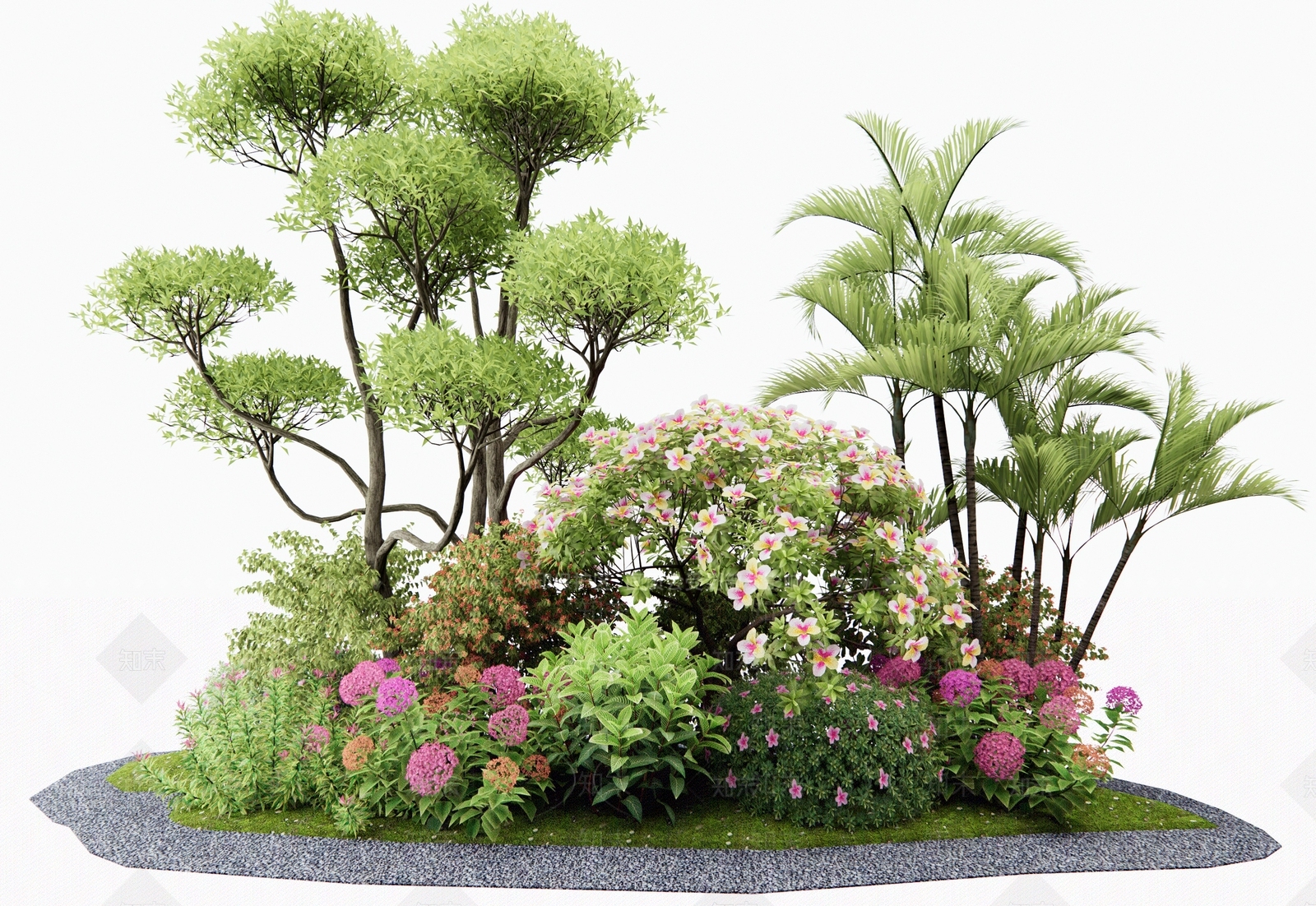 花草组合3D模型下载【ID:1191594607】