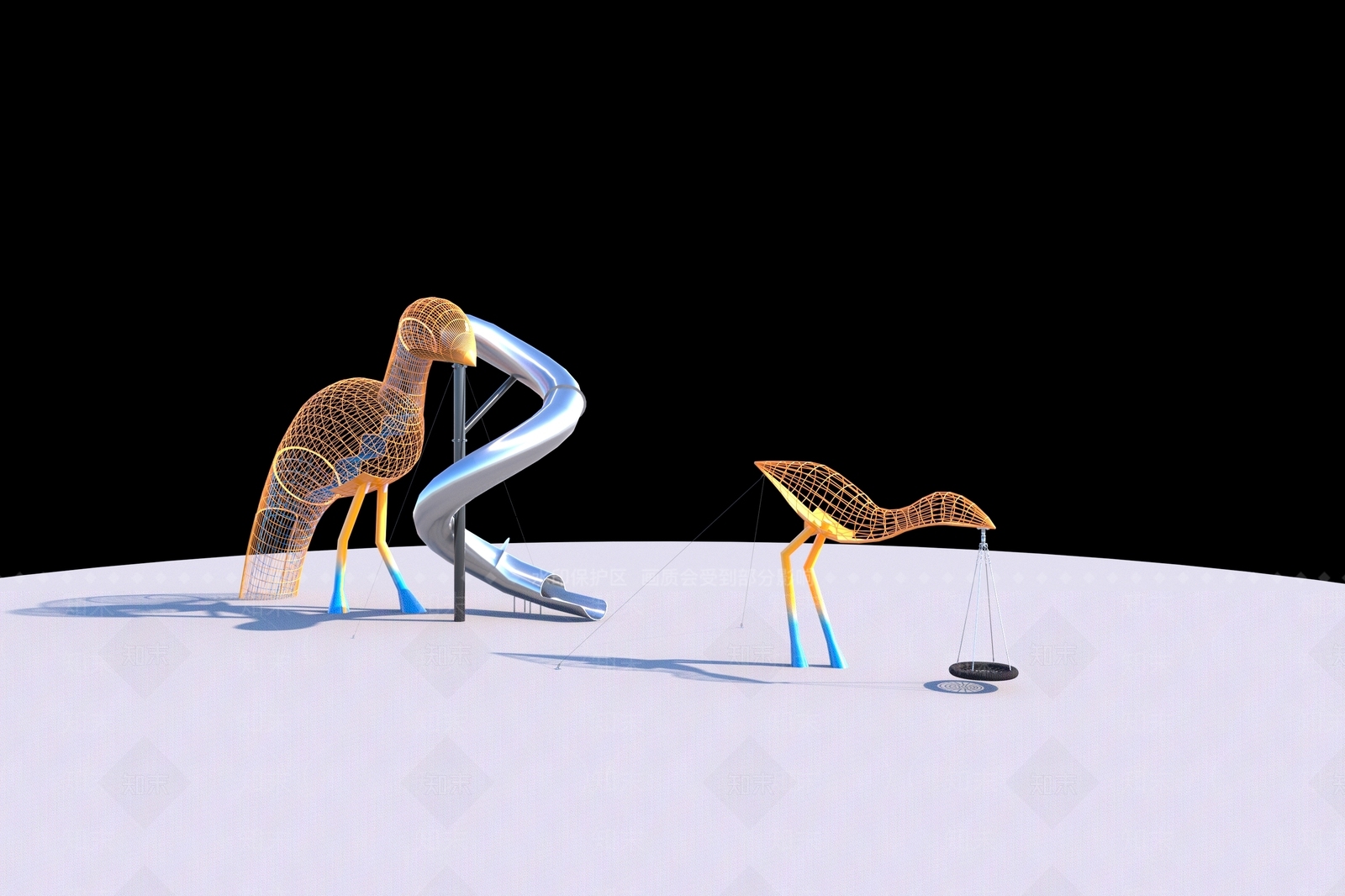 现代儿童乐园3D模型下载【ID:1191597444】