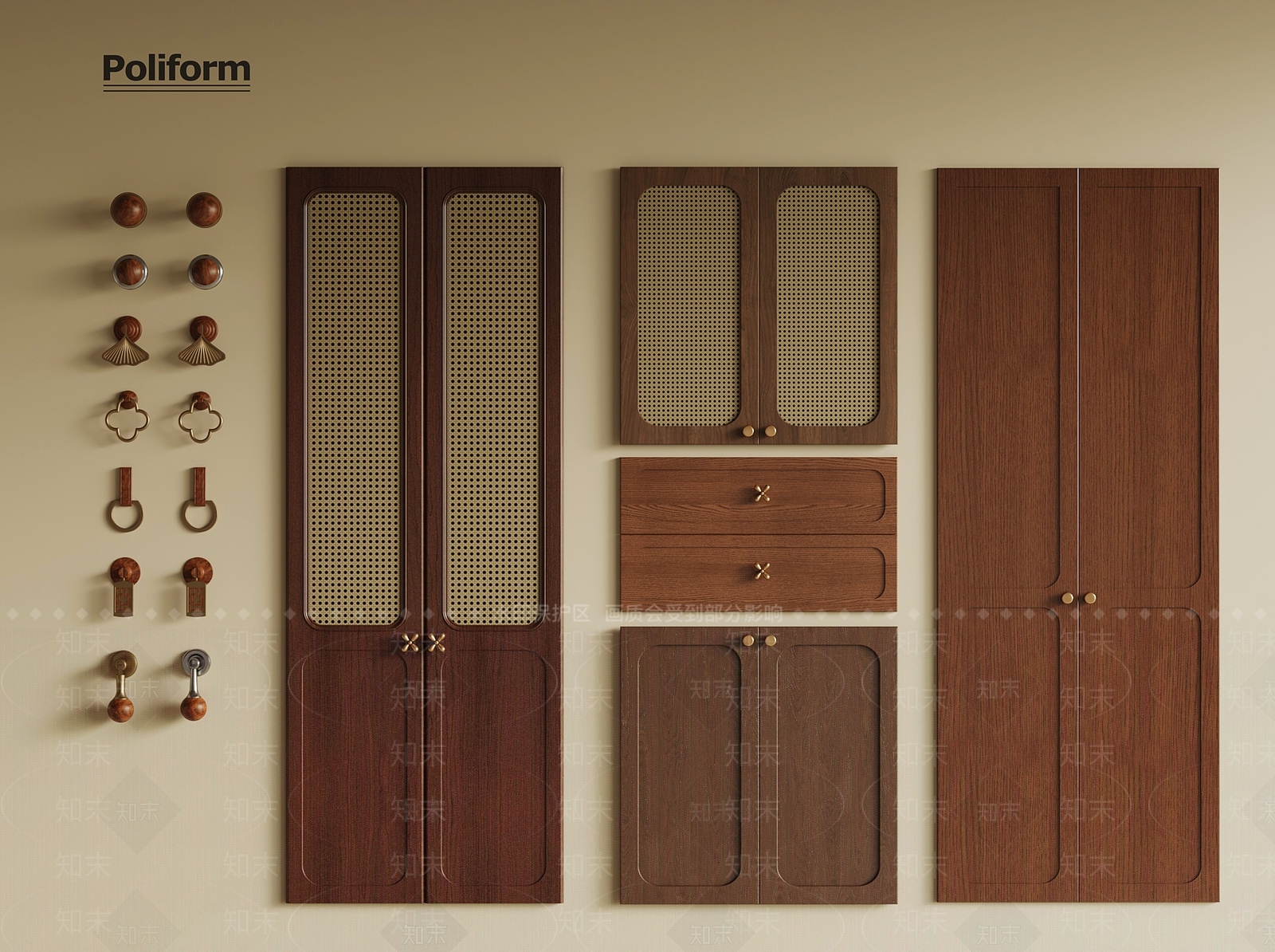 中古柜门3D模型下载【ID:1191603587】