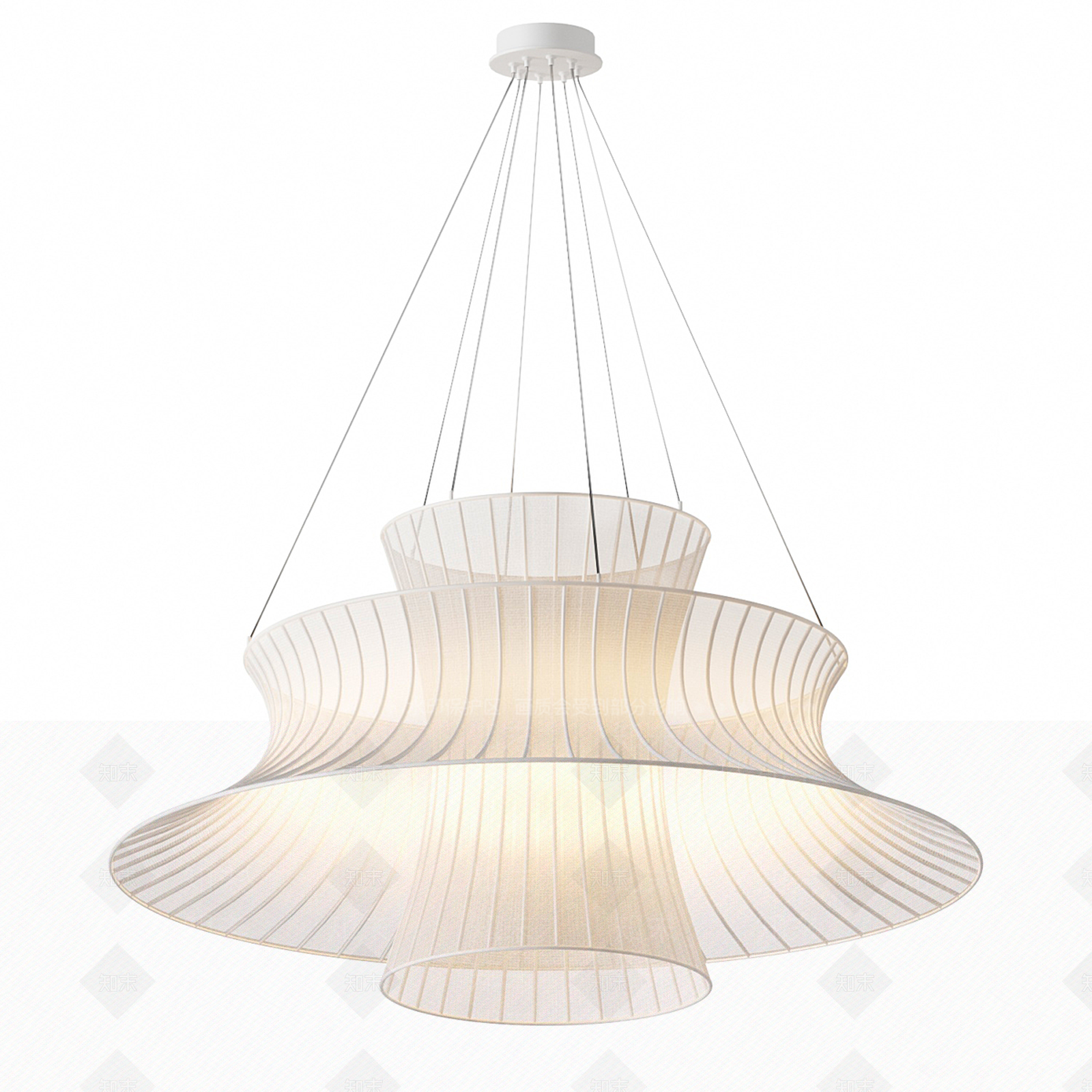 新中式日式吊灯3D模型下载【ID:1191606298】