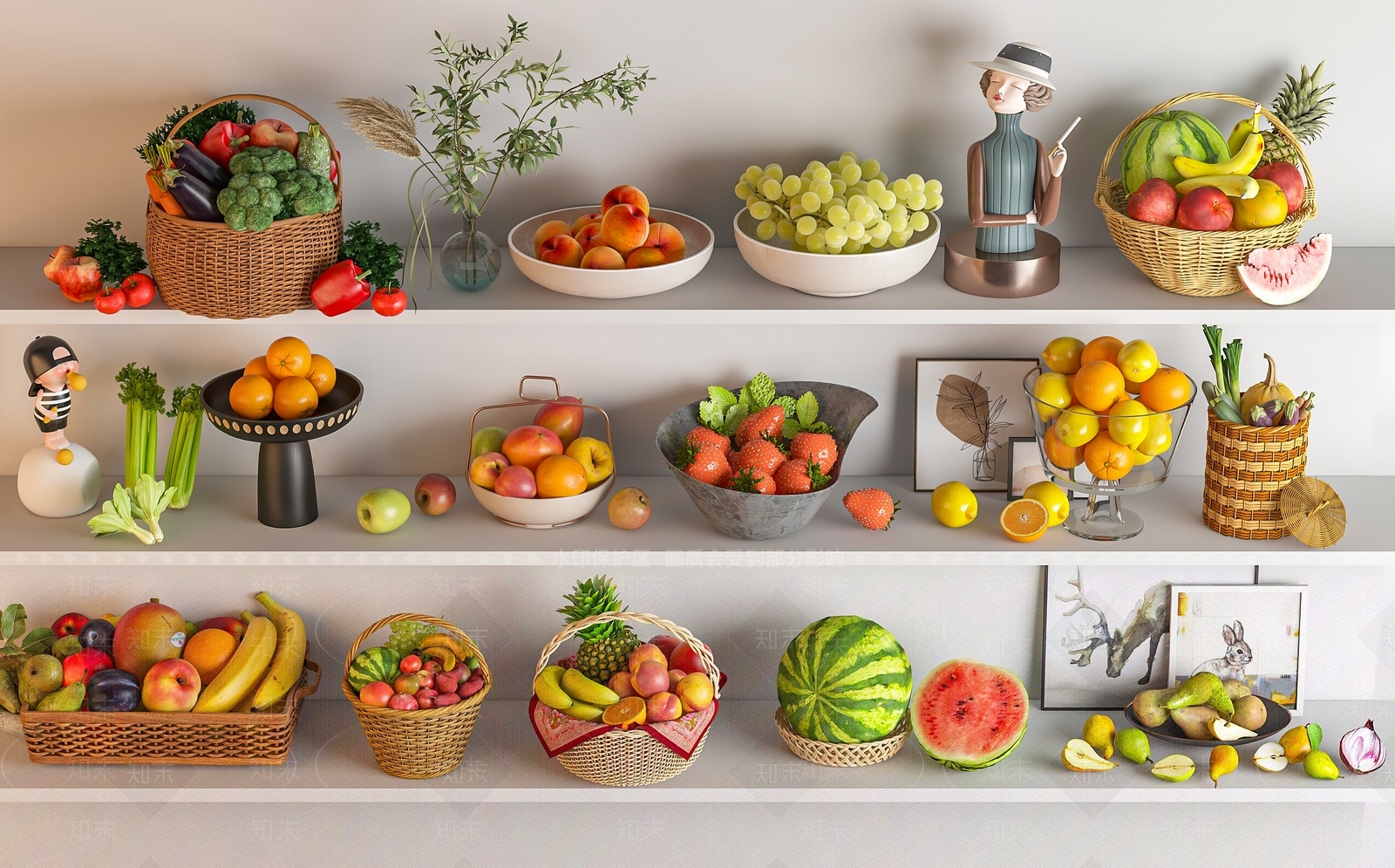 水果蔬菜SU模型下载【ID:1191607587】