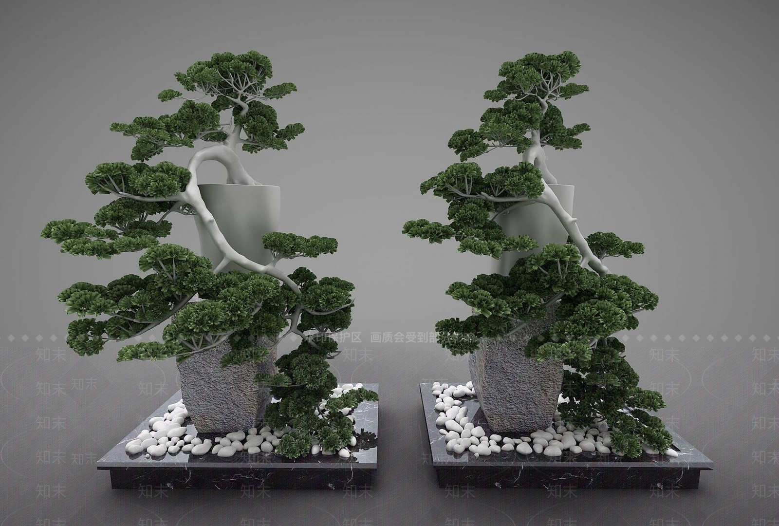 现代风格植物3D模型下载【ID:1191609507】