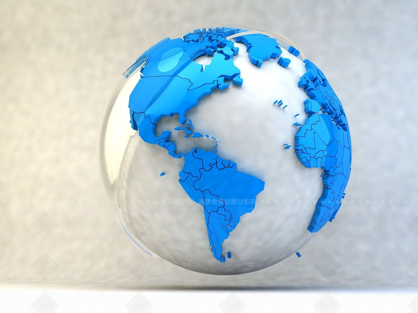 现代卡通创意地球3D模型下载【ID:1191611737】