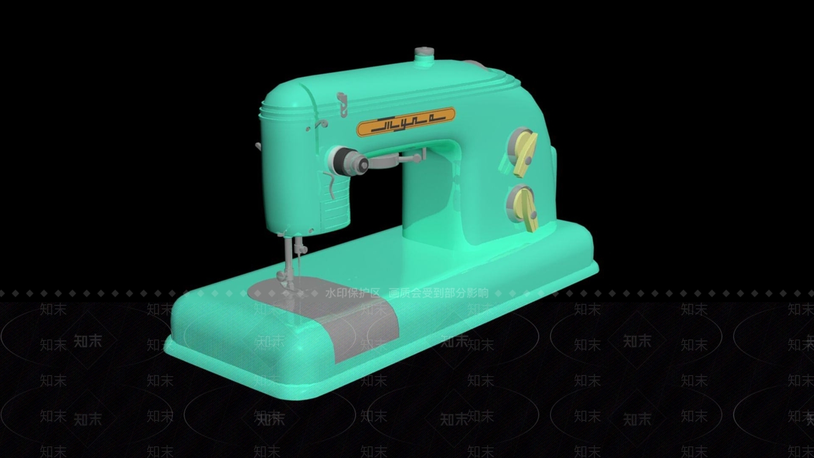 现代缝纫机3D模型下载【ID:1191612892】