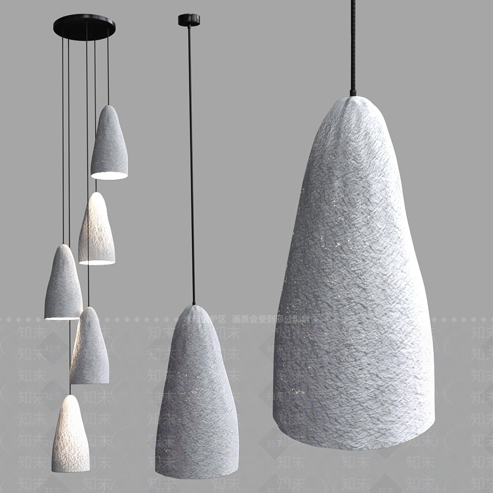 现代吊灯3D模型下载【ID:1191618386】