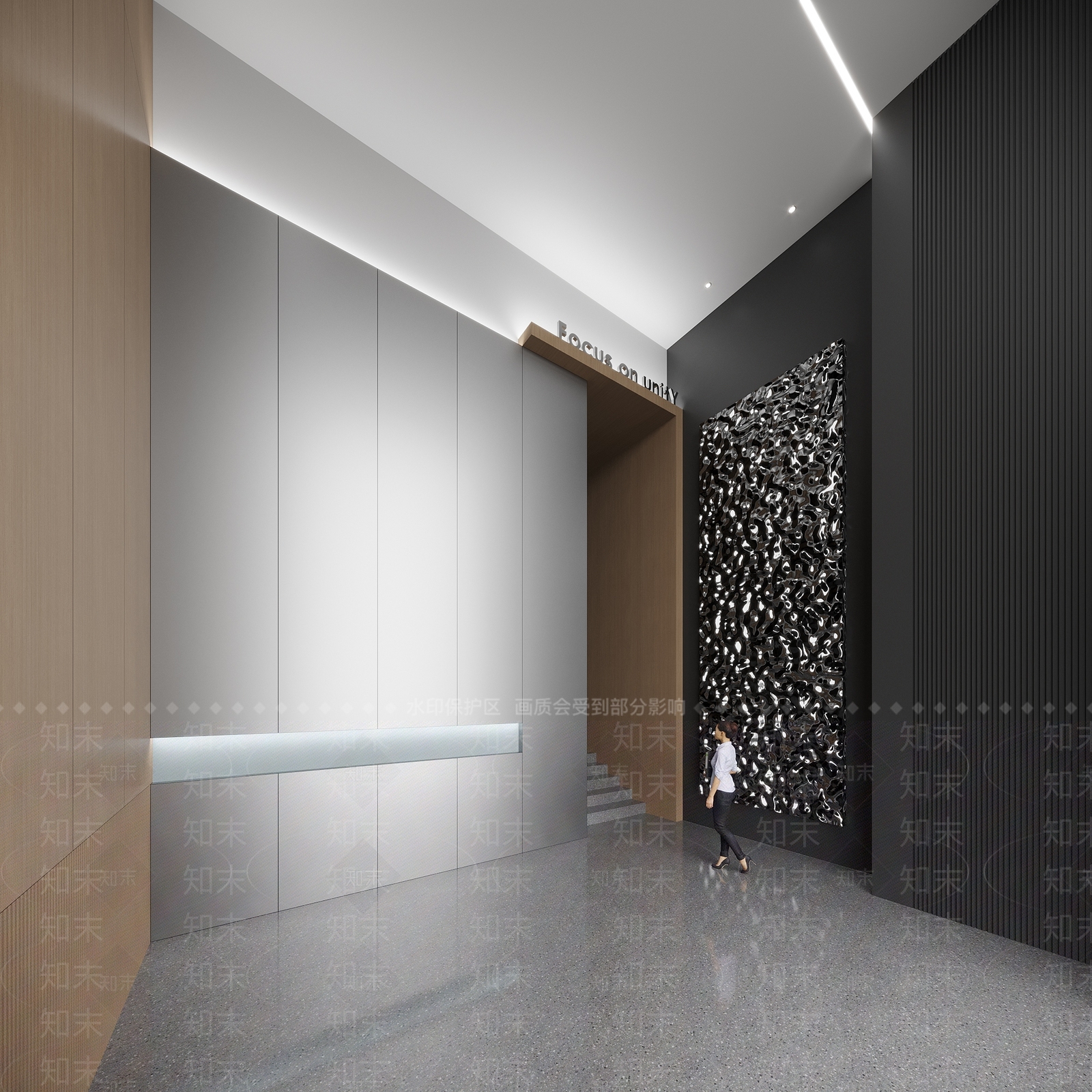 现代极简办公大厅3D模型下载【ID:1191618762】