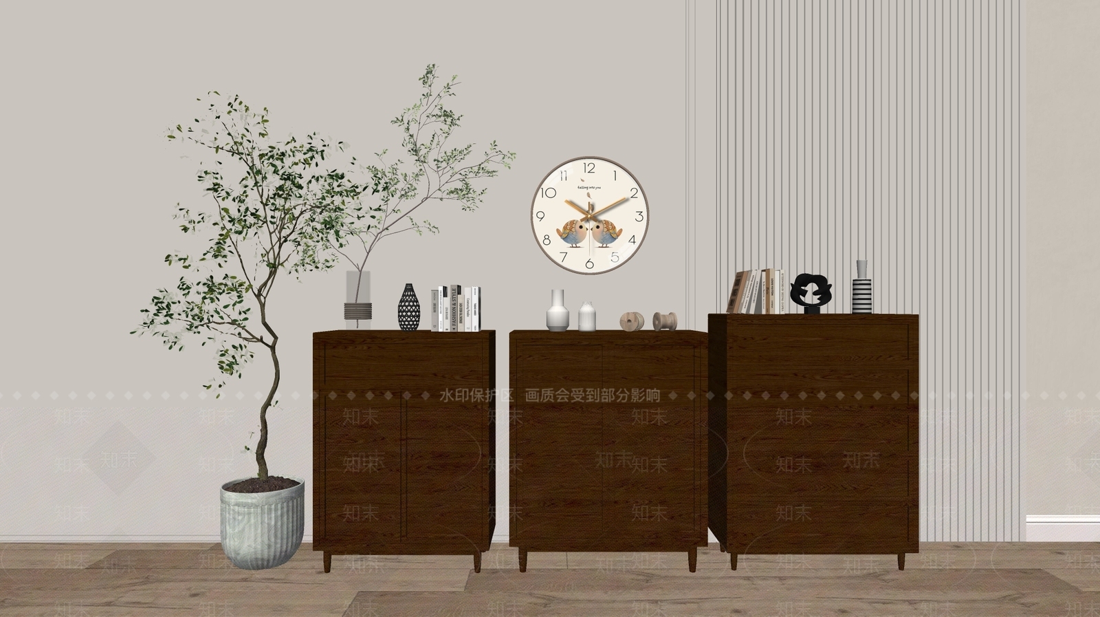 现代斗柜SU模型下载【ID:1191623712】