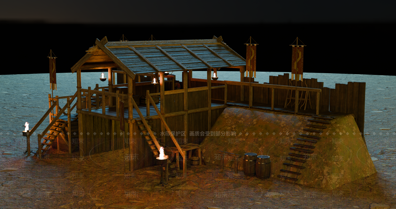 复古北欧风格建筑SU模型下载【ID:1191623823】