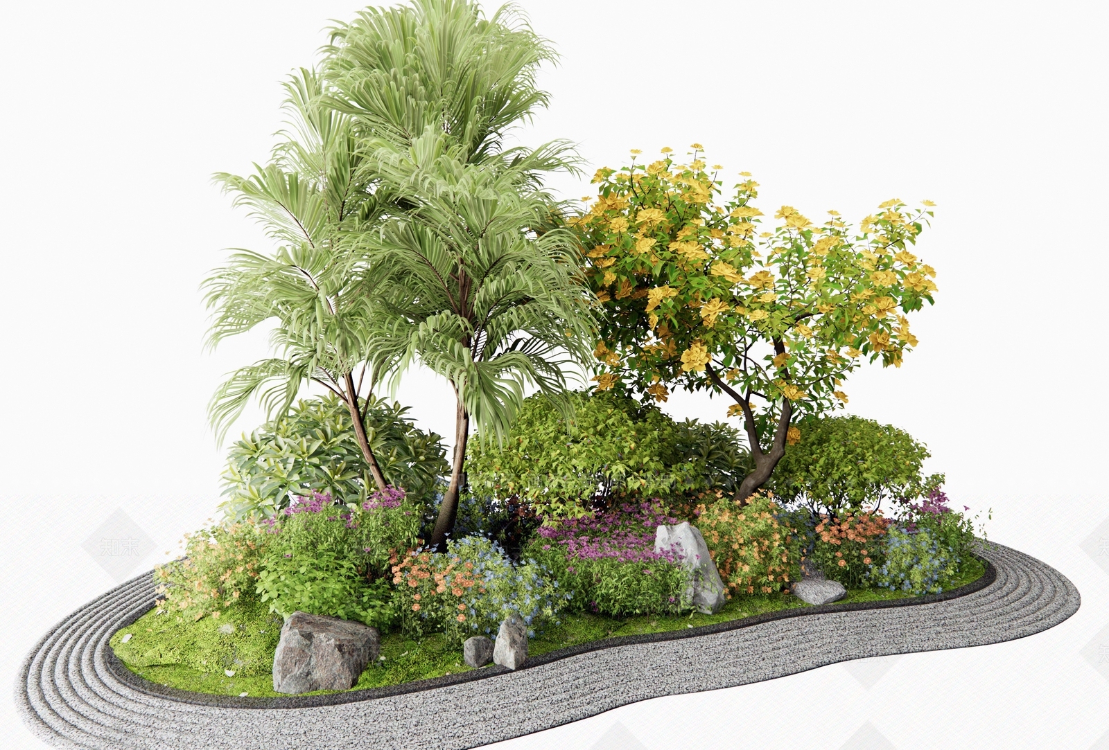 植物堆3D模型下载【ID:1191626975】